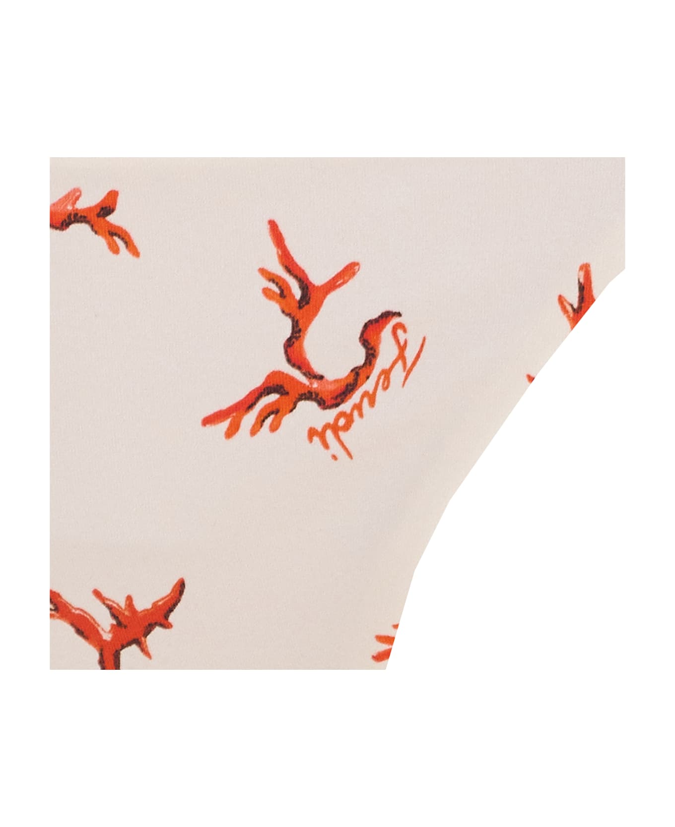 Fendi Coral Print Bikini Bottom - White