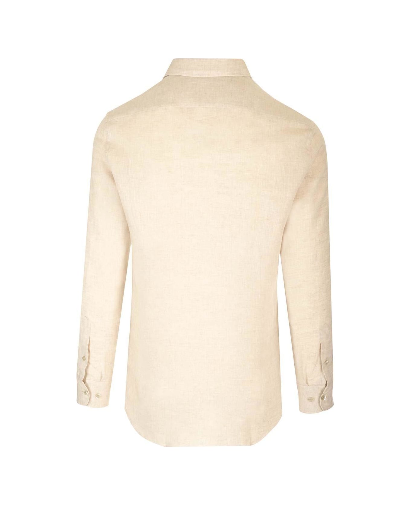 Etro Pegaso Embroidered Long-sleeved Shirt - NEUTRALS