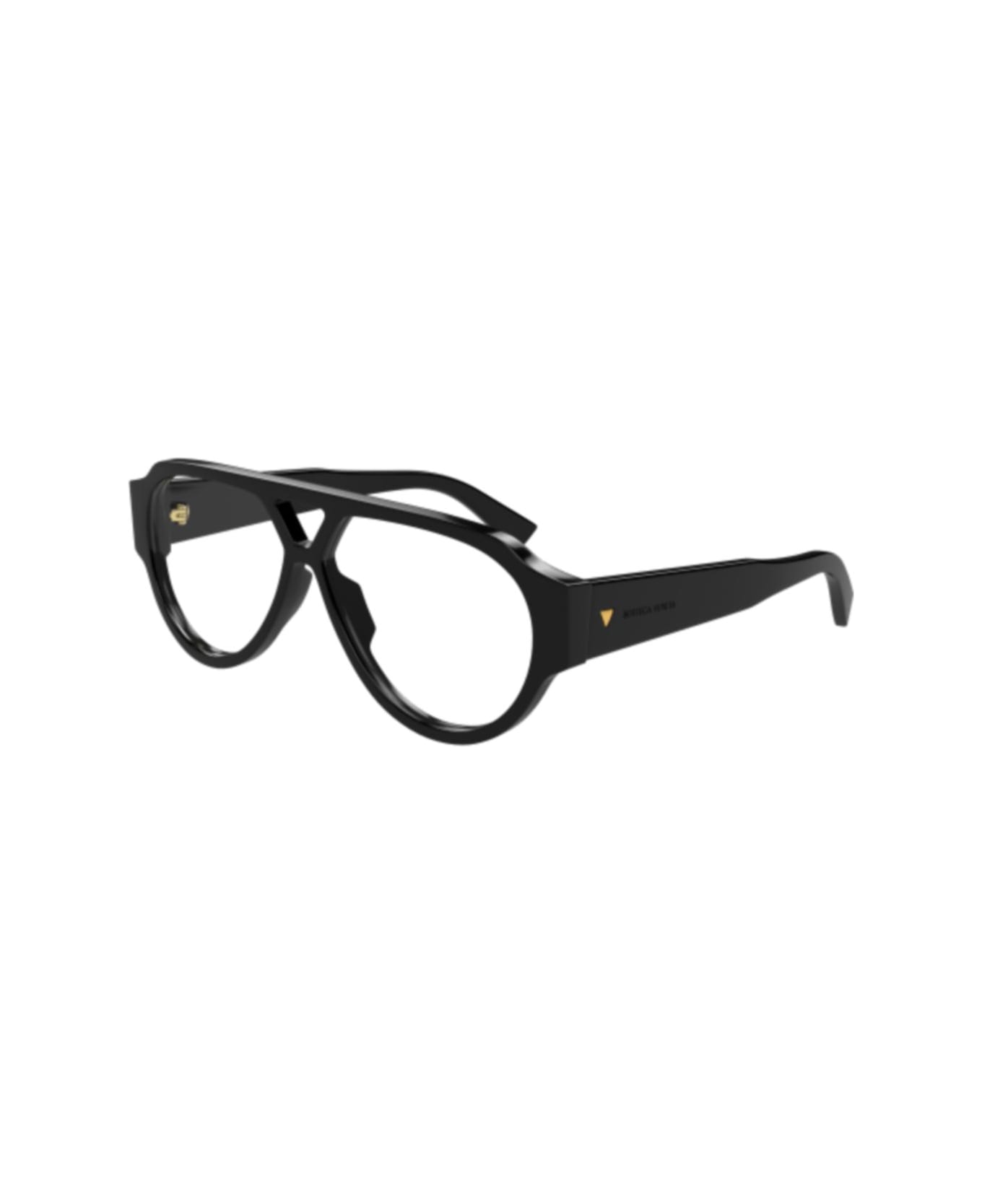 Bottega Veneta Eyewear Bv1318s-005 Black-black-transparent - BLACK-BLACK-TRANSPARENT