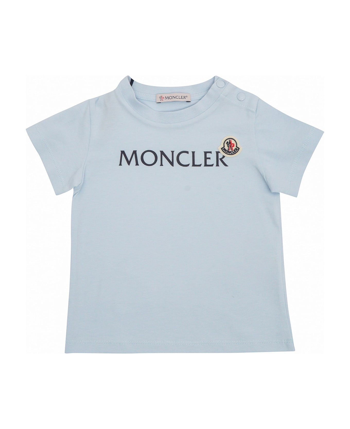 Moncler Ss T-shirt - LIGHT BLUE