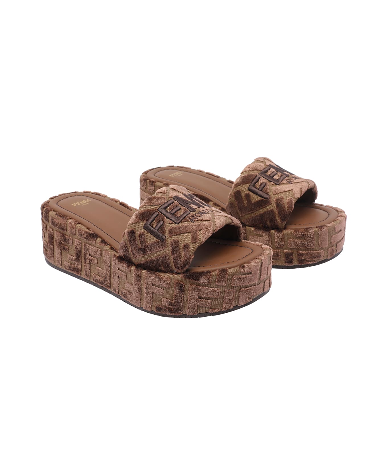 Fendi Sunshine Sandals - Brown