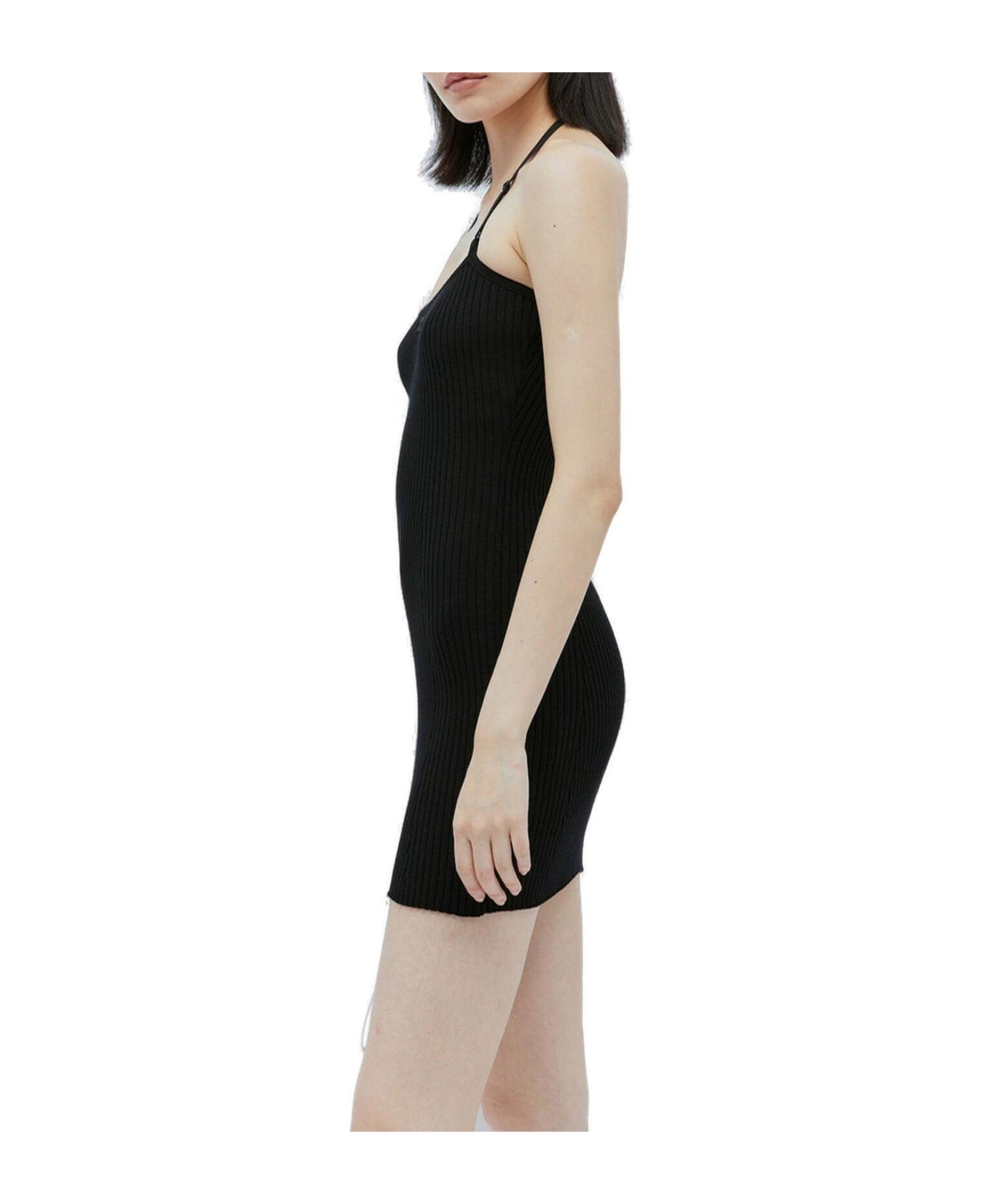 Courrèges Halterneck Sleeveless Mini Dress - Black