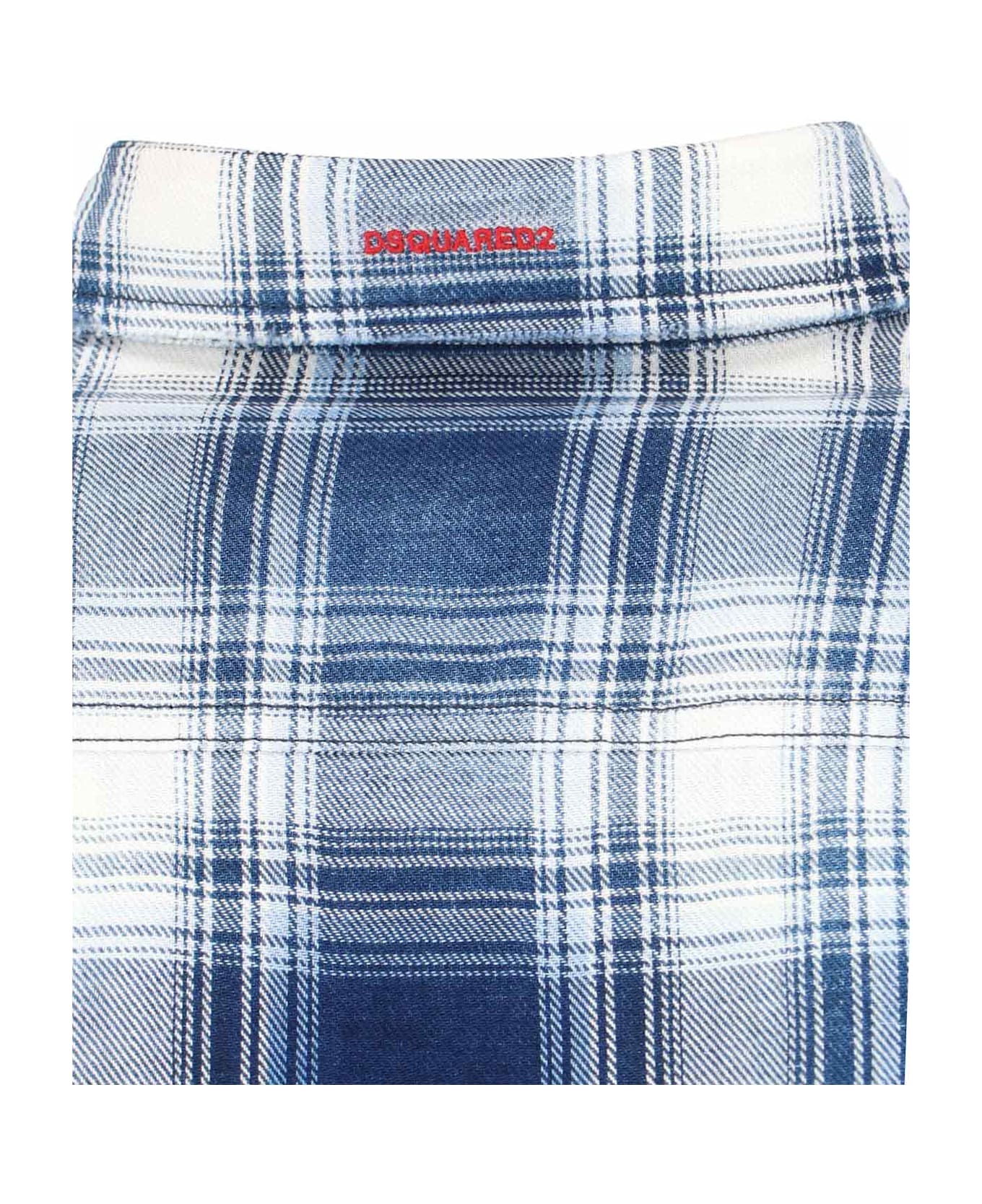 Dsquared2 Vintage Shirt With Rhinestones - BLUE