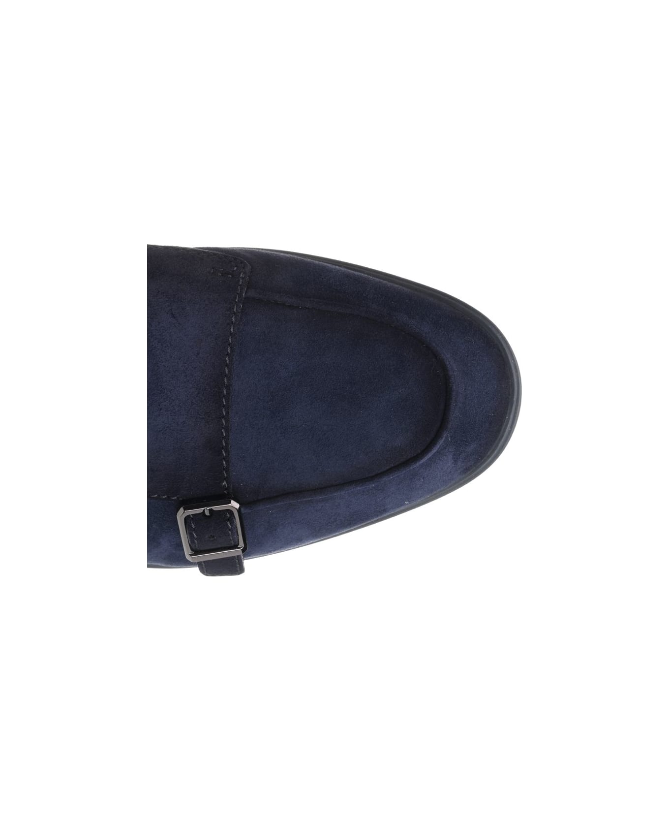 Santoni Double Buckle Loafers - Blue
