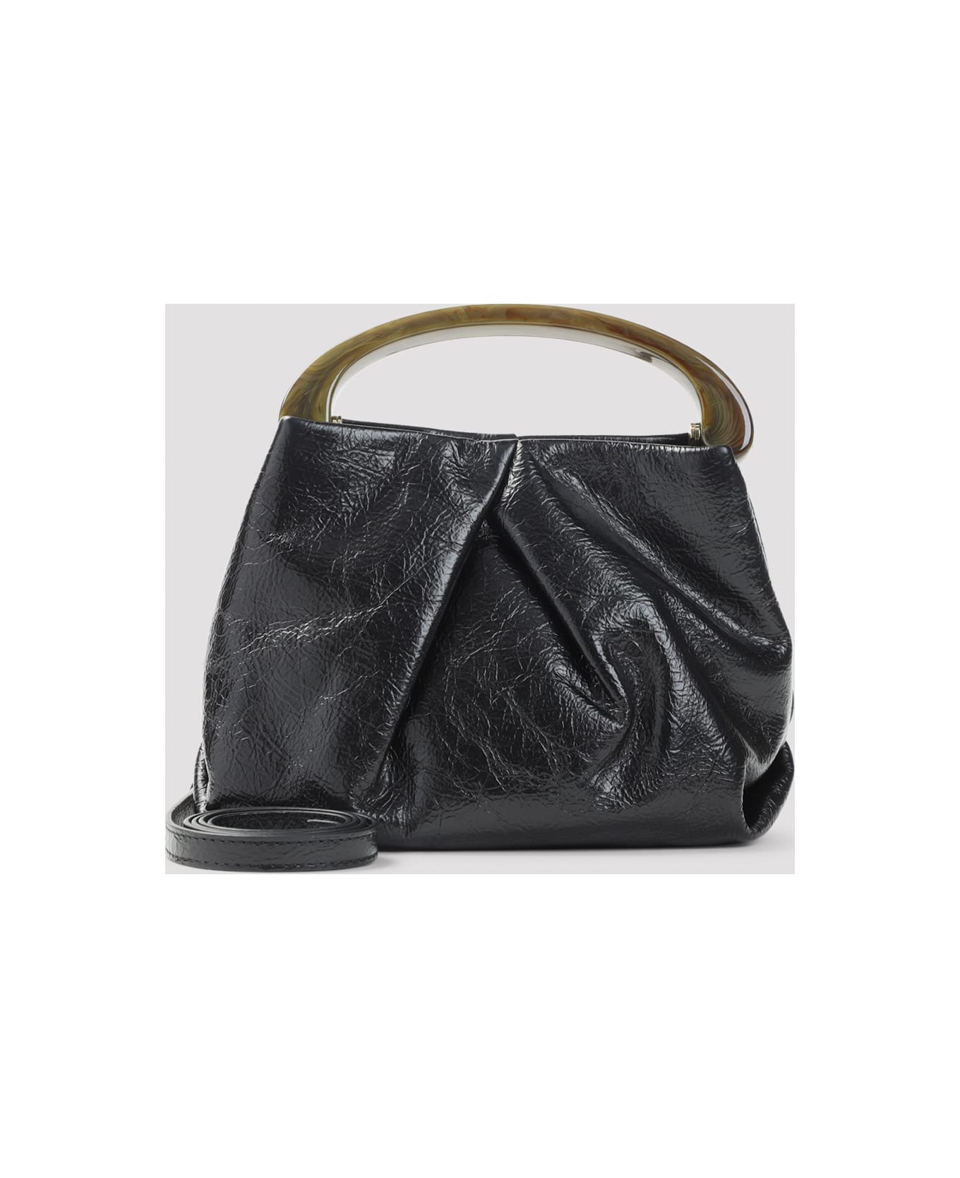 Dries Van Noten Medium Shoulder Bag With Flap - Black