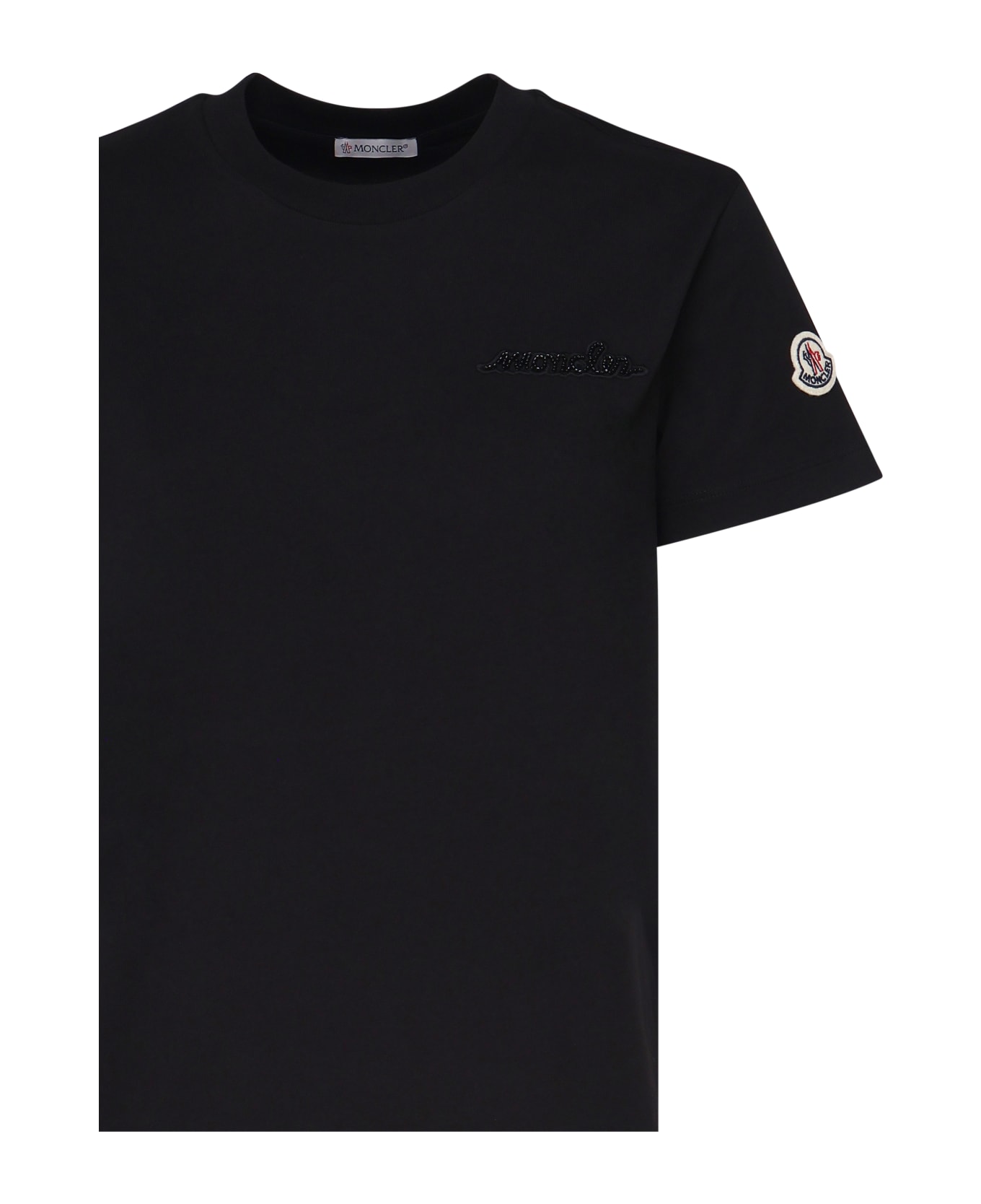 Moncler Beaded Logo T-shirt - Black