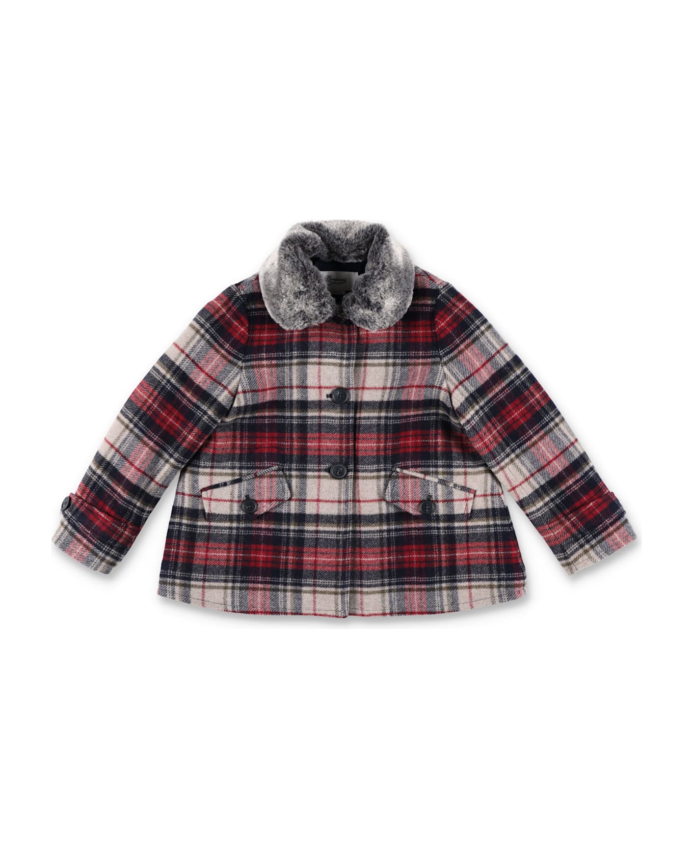 Bonpoint Check Jacket - MARINE