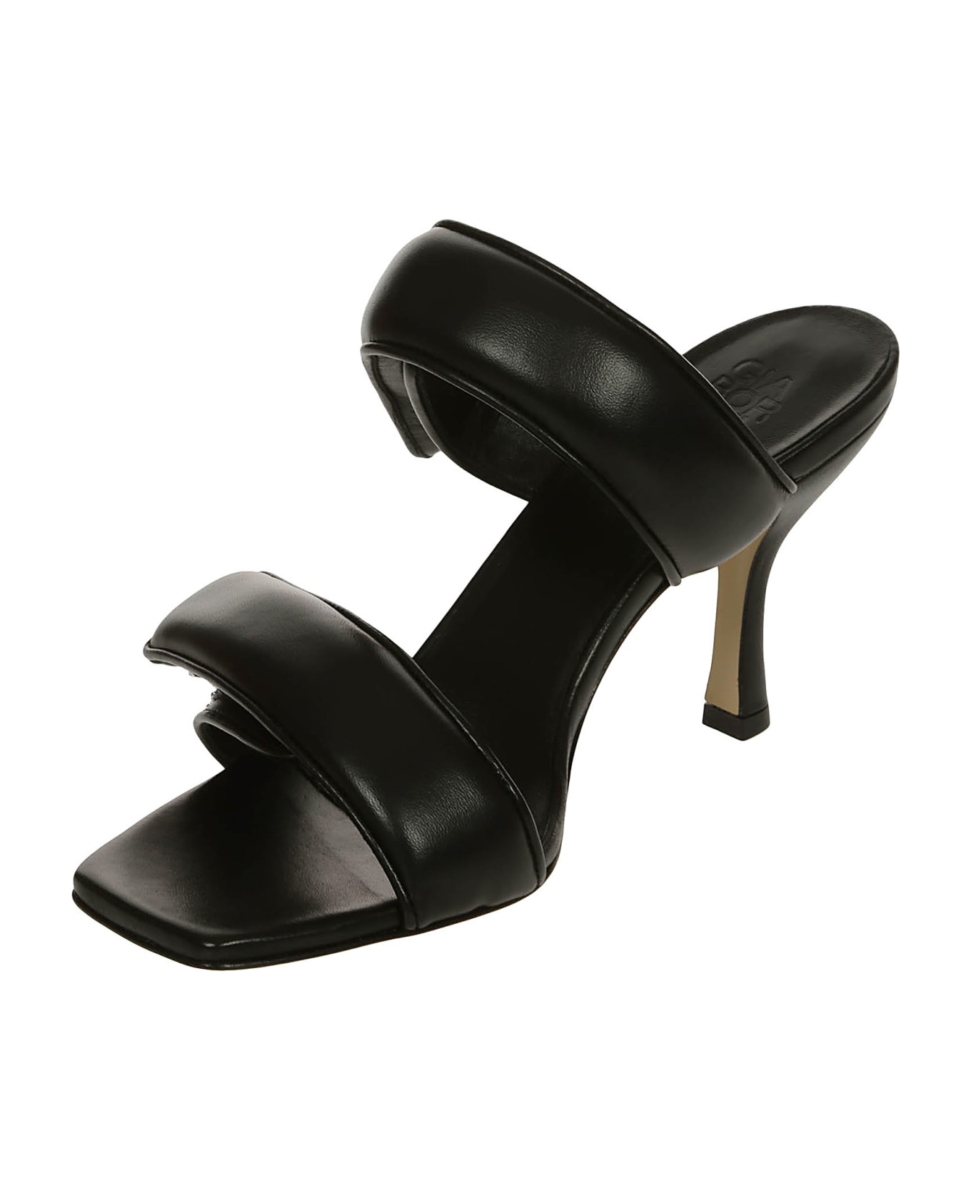GIA BORGHINI Perni 03 New Leather Strap Sandal - Black