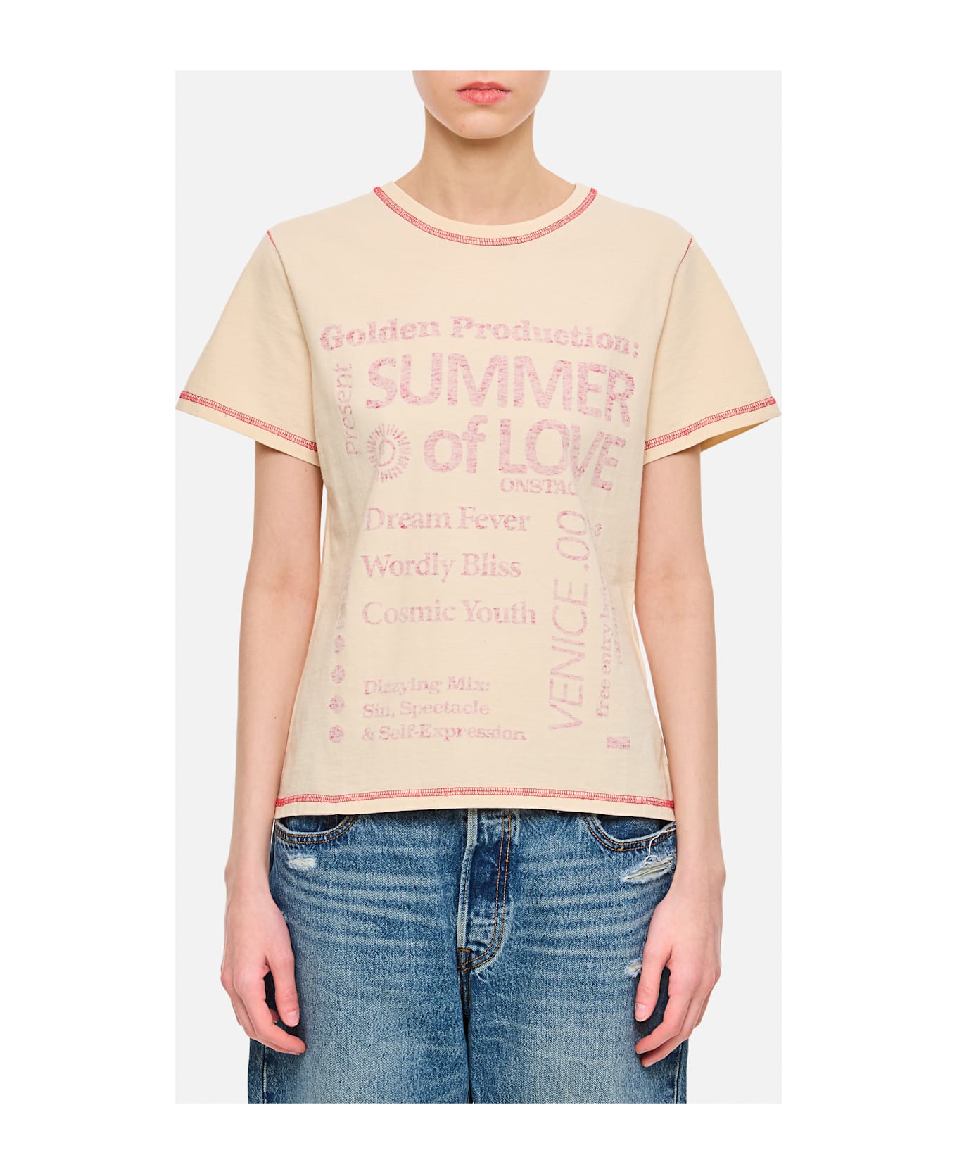 Golden Goose T-shirt - SHORTBREAD/HAUTE RED