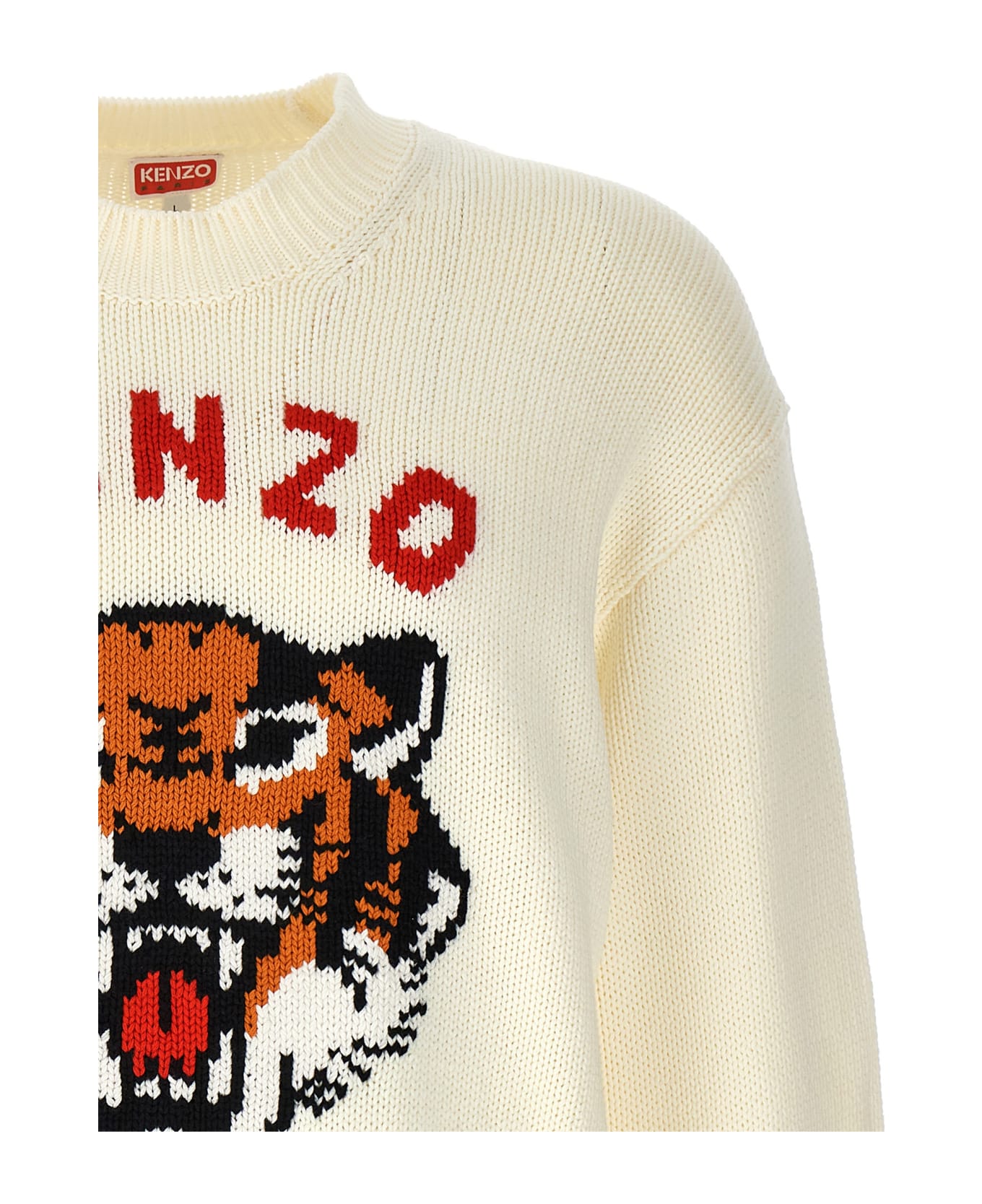 Kenzo 'lucky Tiger' Sweater - White