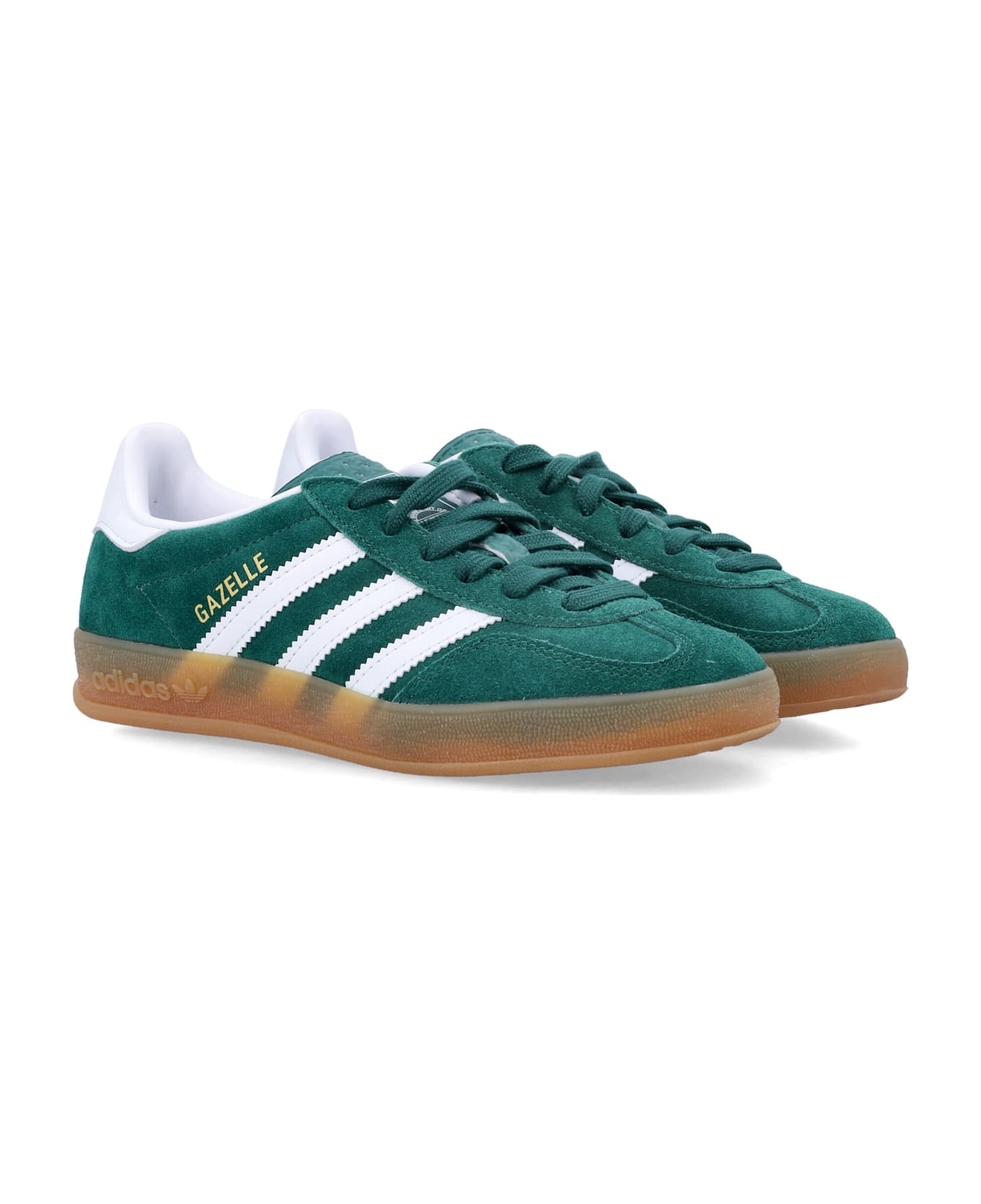 Adidas Originals Adidas Kids Gazelle Indoor Green Suede Sneakers - GREEN/WHITE