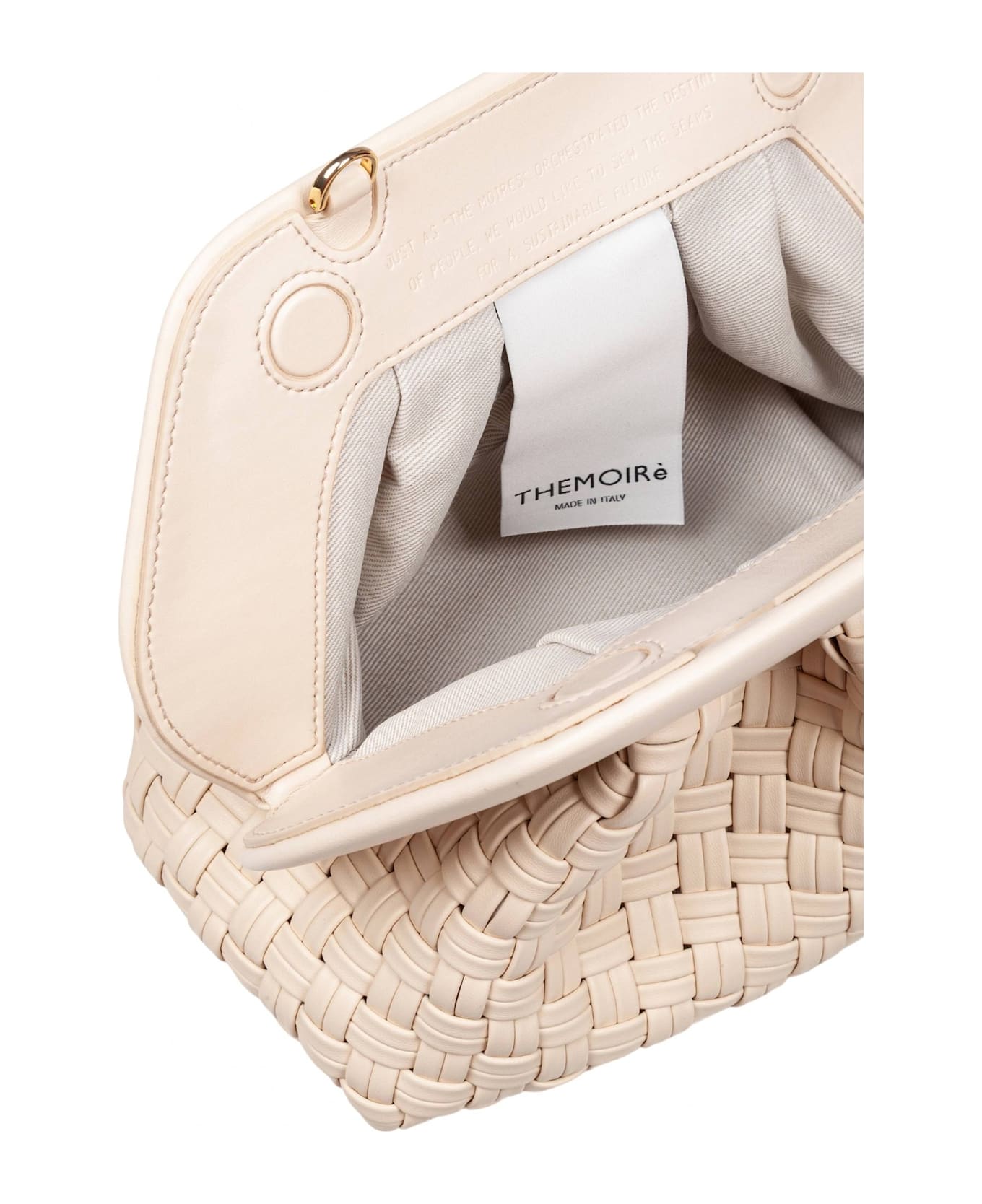 THEMOIRè Tia Clutch Bag In Vegan Fabric, Shell Color - Shell