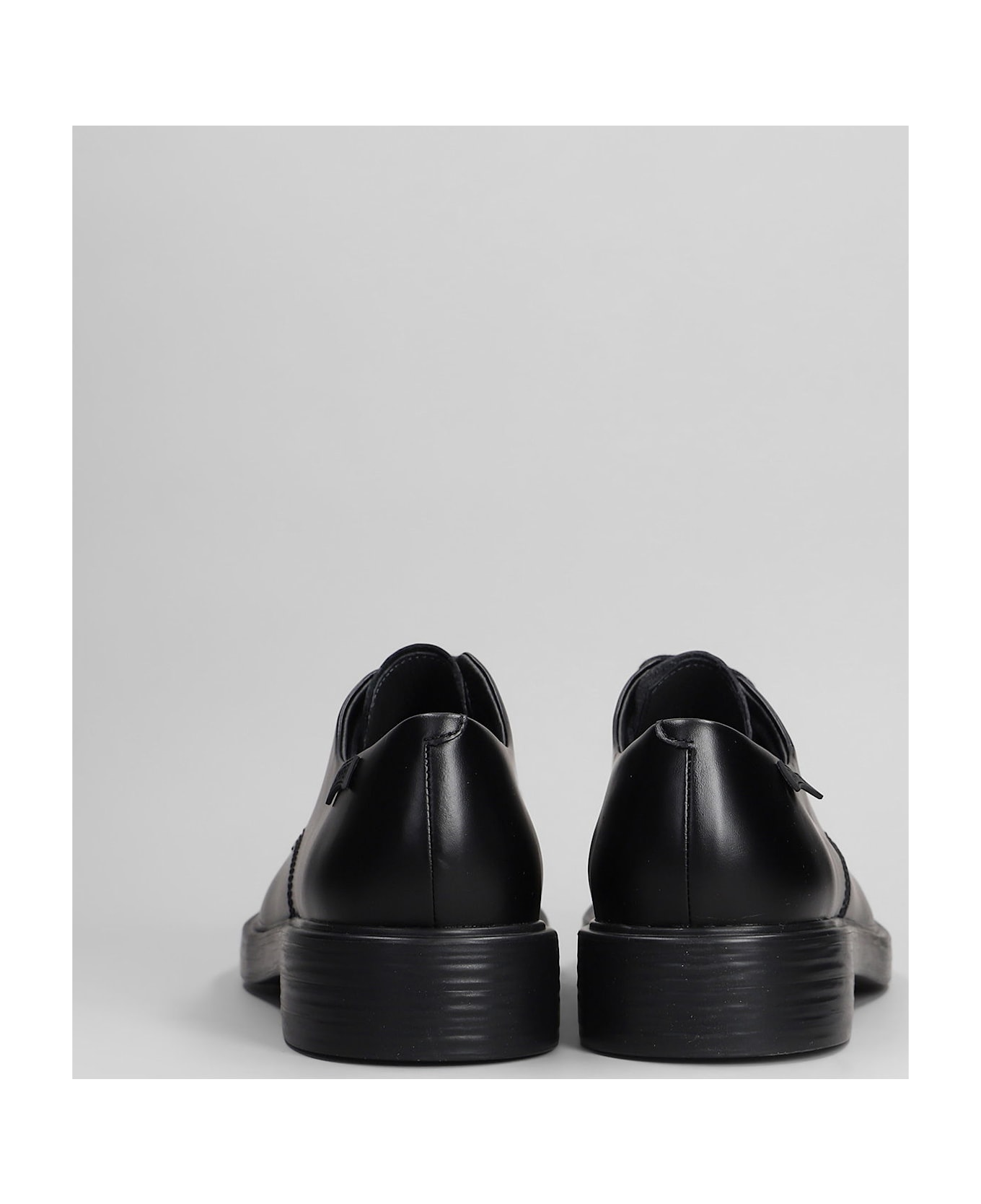 Camper Dean Lace Up Shoes In Black Leather - black