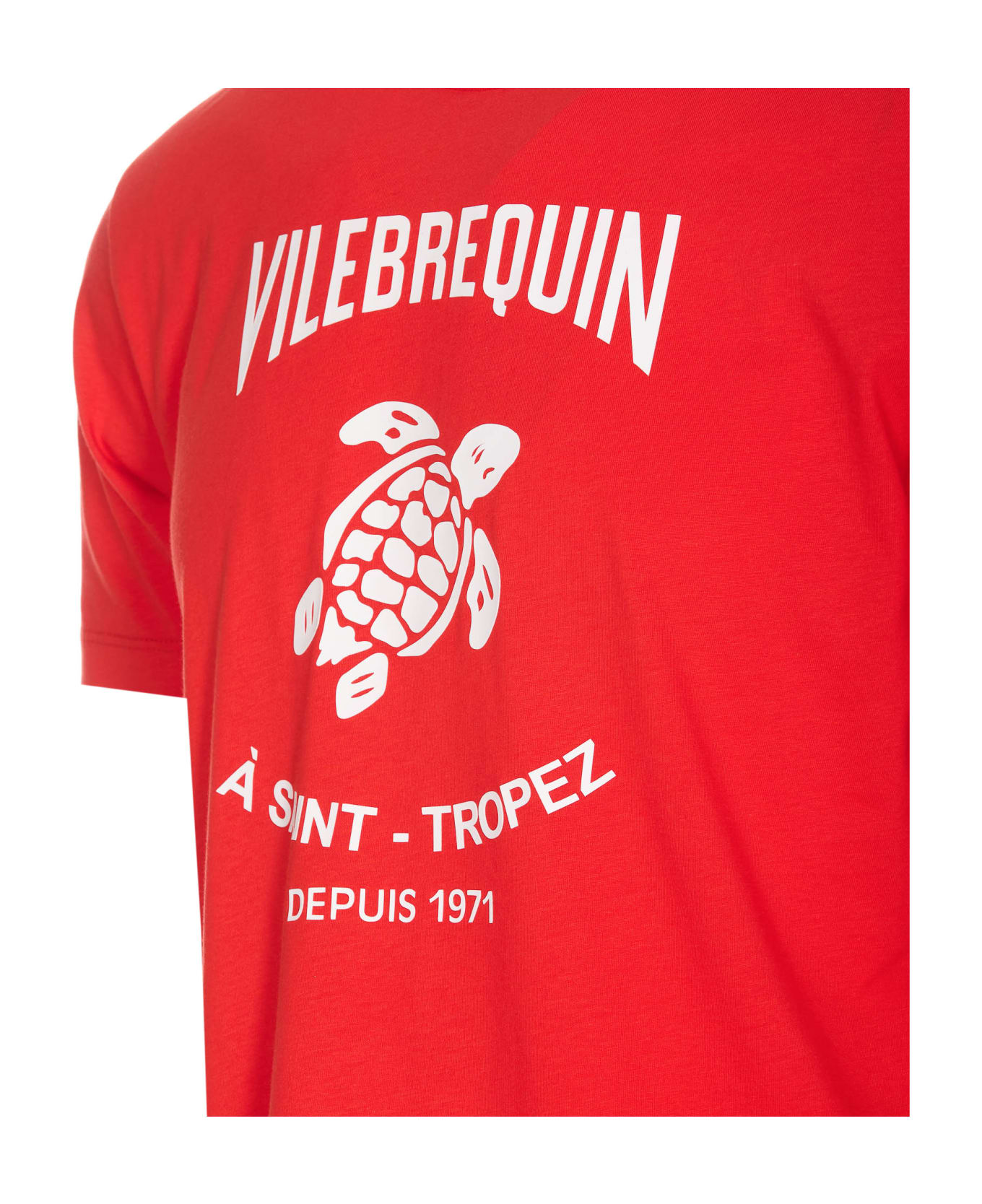 Vilebrequin T-shirt Tortue Flockee - Red シャツ