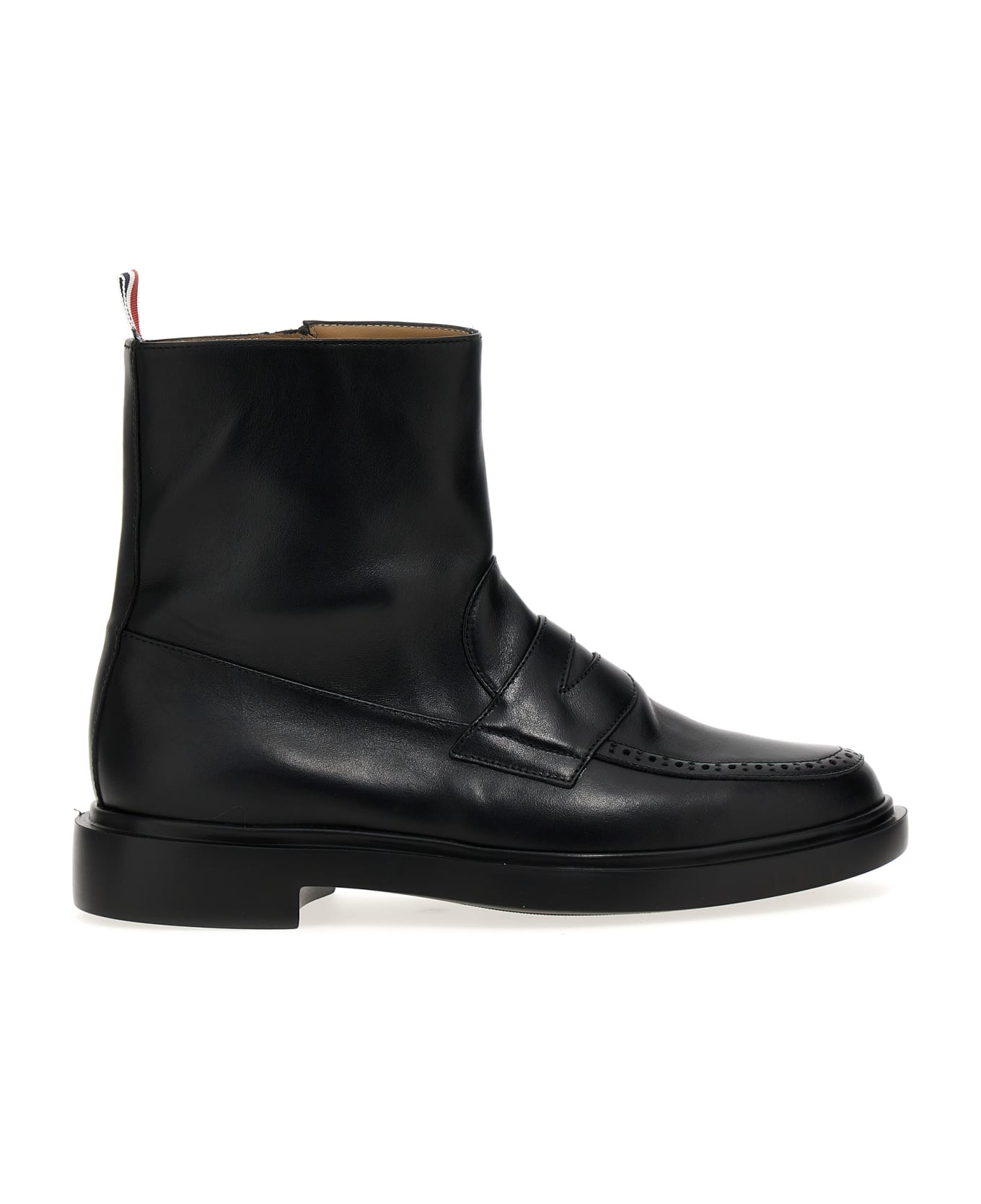 Thom Browne 'penny Loafer' Ankle Boots - Black