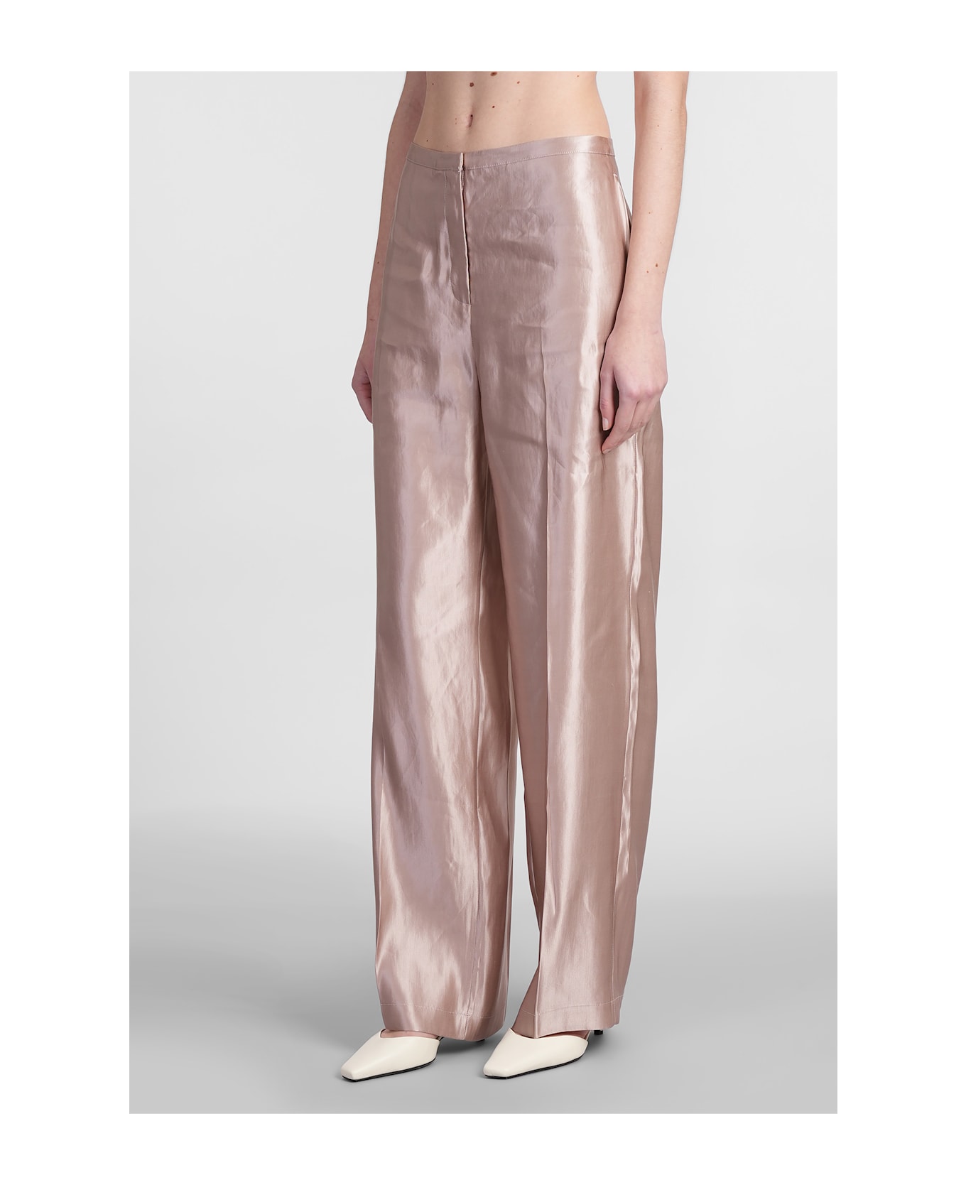 Loulou Studio Sally Pants In Rose-pink Linen - rose-pink