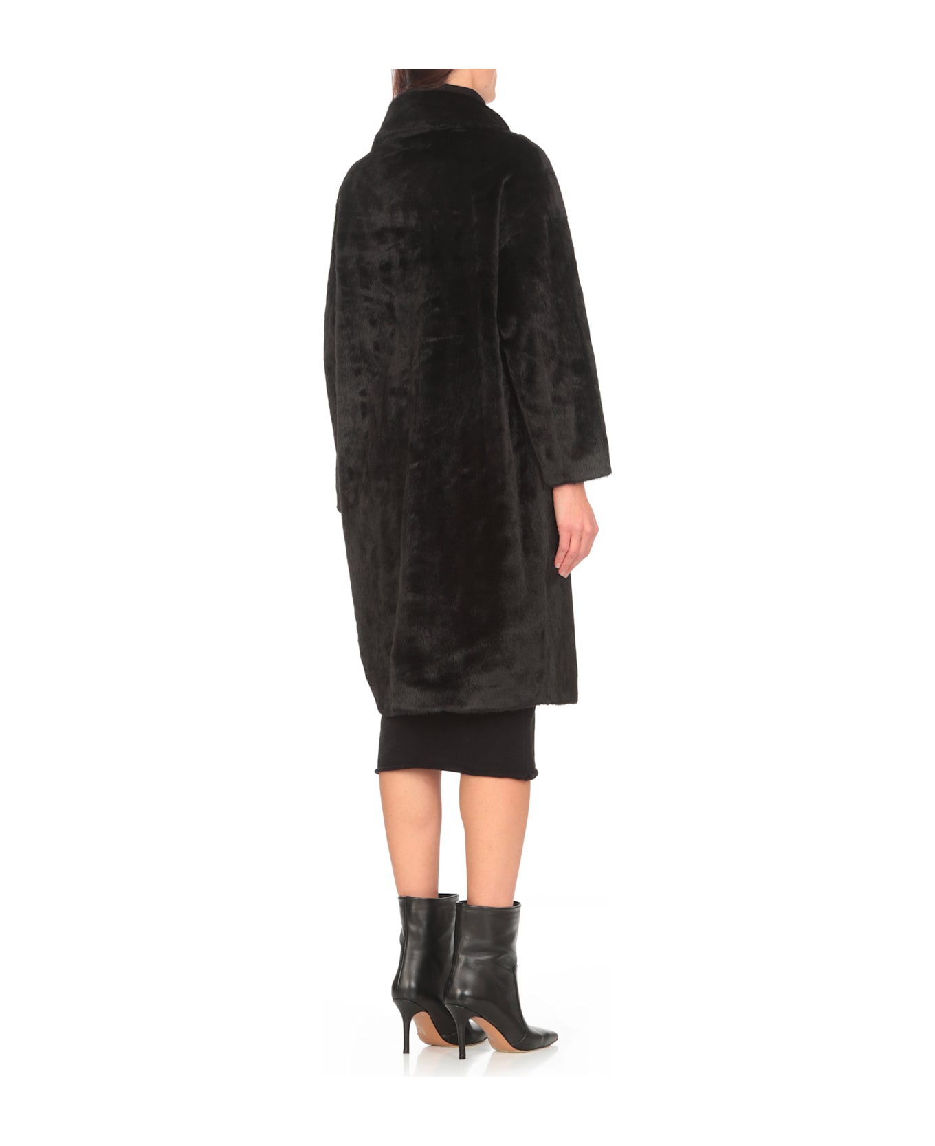 Betta Corradi Faux Fur Coat - Black