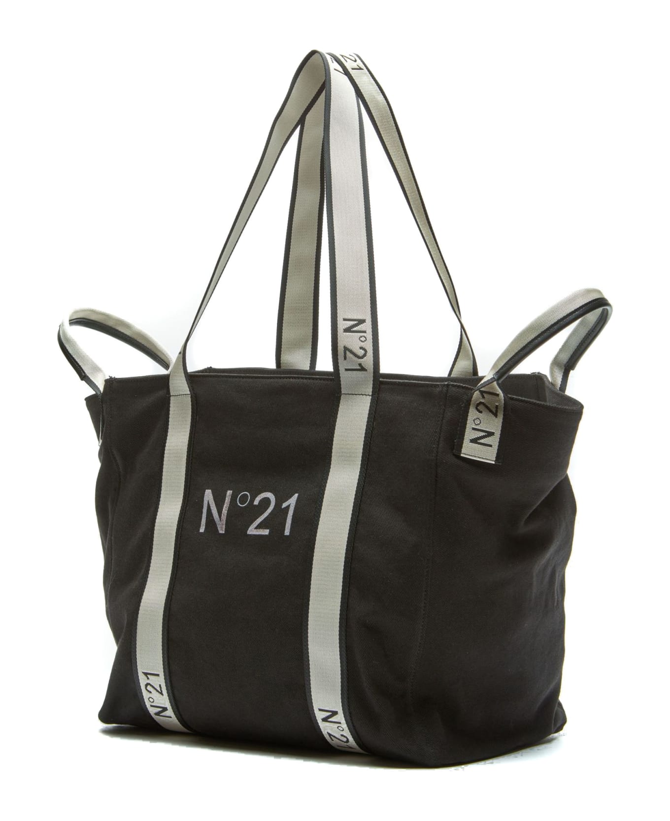 【関税&送料込】N 21 Small Shopper Bag N.21 Black Cotton Shopper | italist
