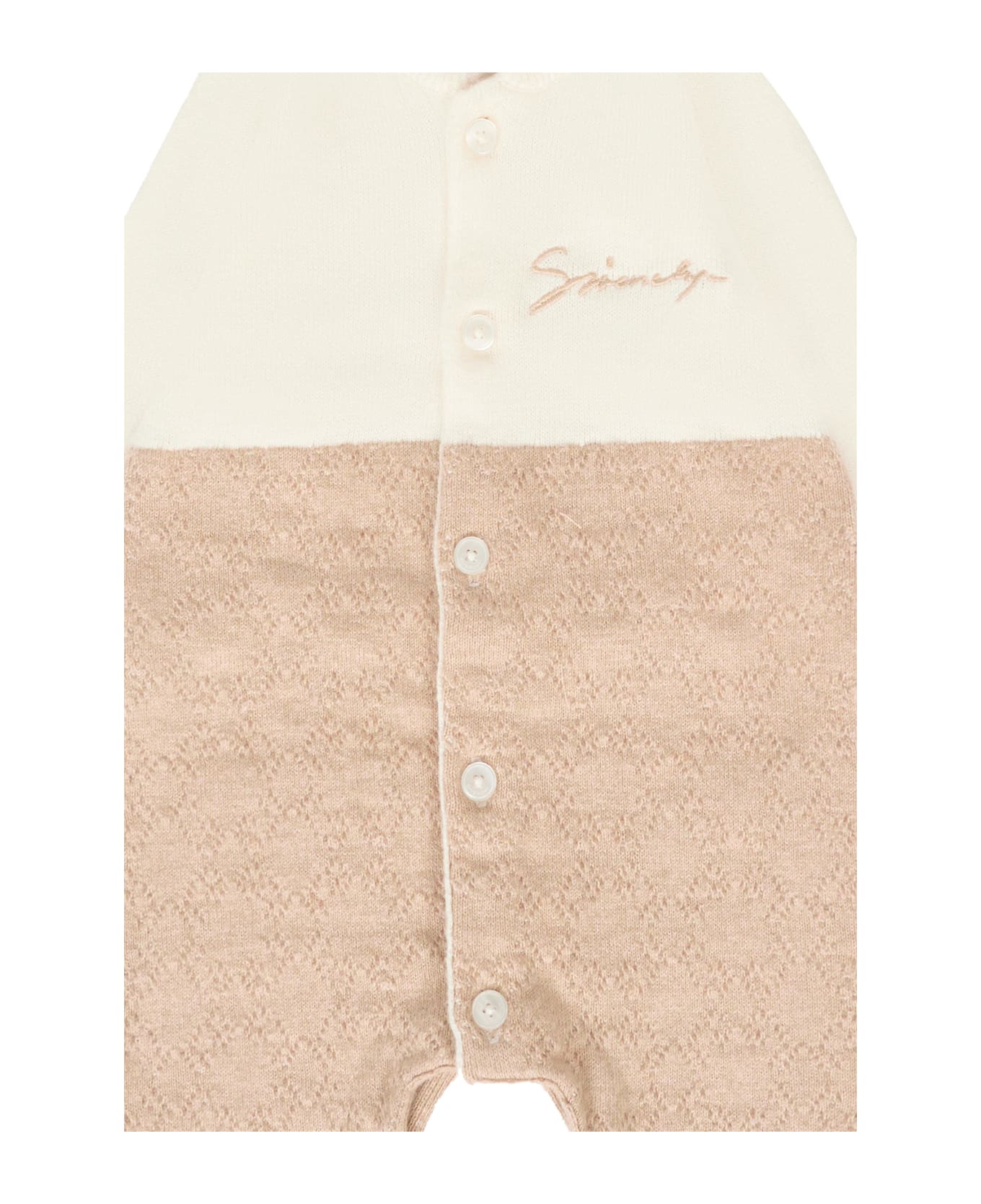 Givenchy Beige Babygrow For Babykids With Logo - Beige