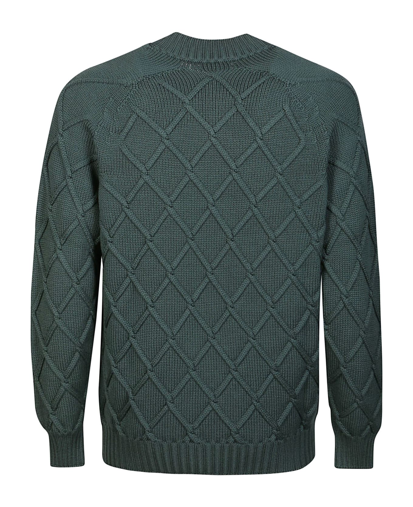 Drumohr Long Sleeve Round Neck Sweater - Verde ニットウェア