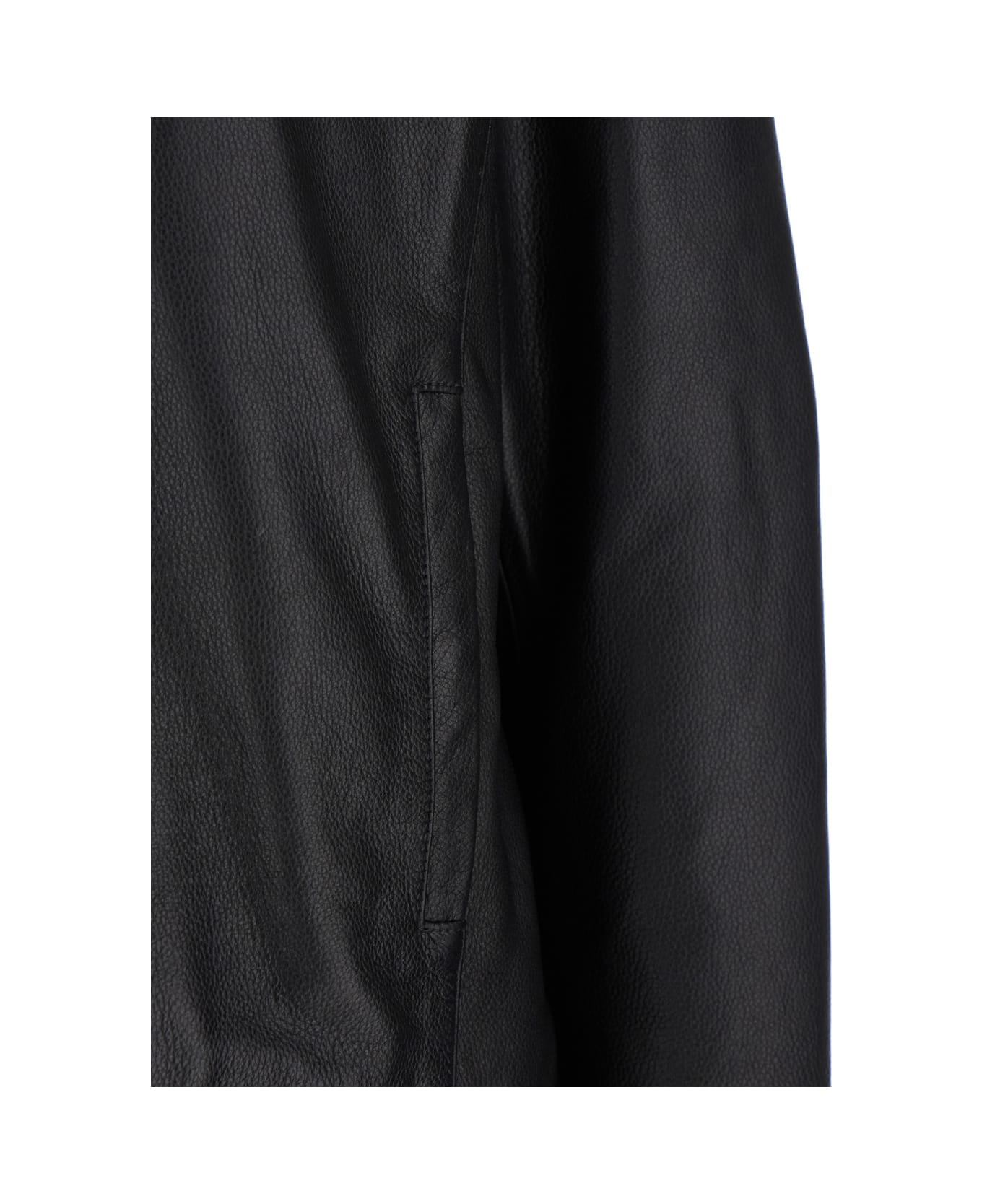 ARMA Wani
 Black Jacket With Classic Collar In Leather Man - Black
