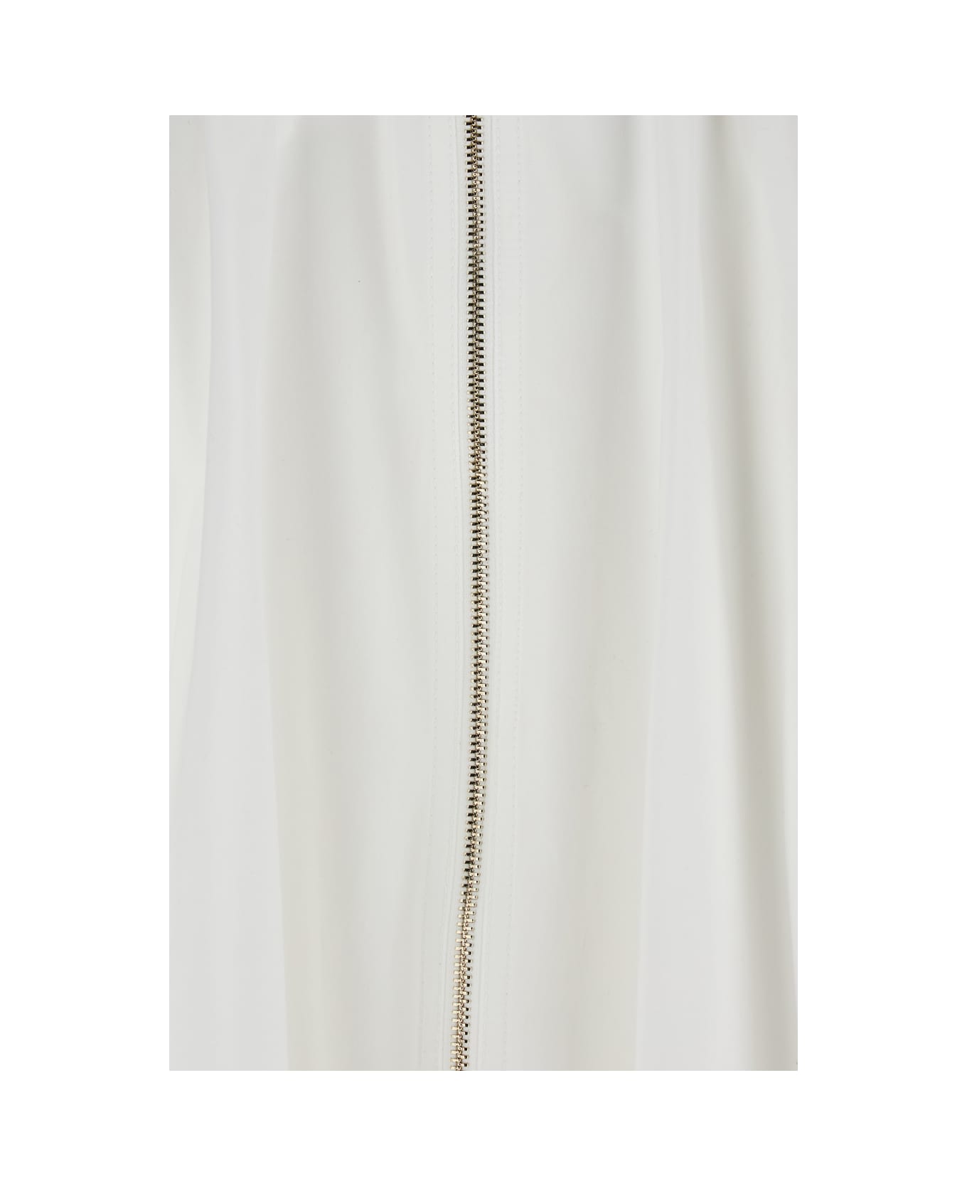 SEMICOUTURE 
asia
 White Skirt With Zip Closure On The Front In Cotton Woman - White