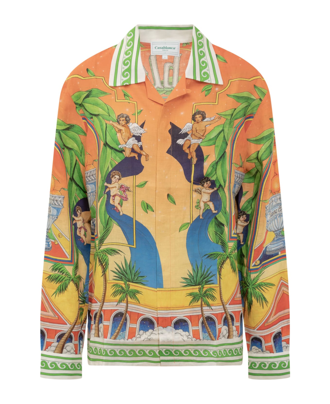 Casablanca Linen Shirt - TROPHY ORANGE