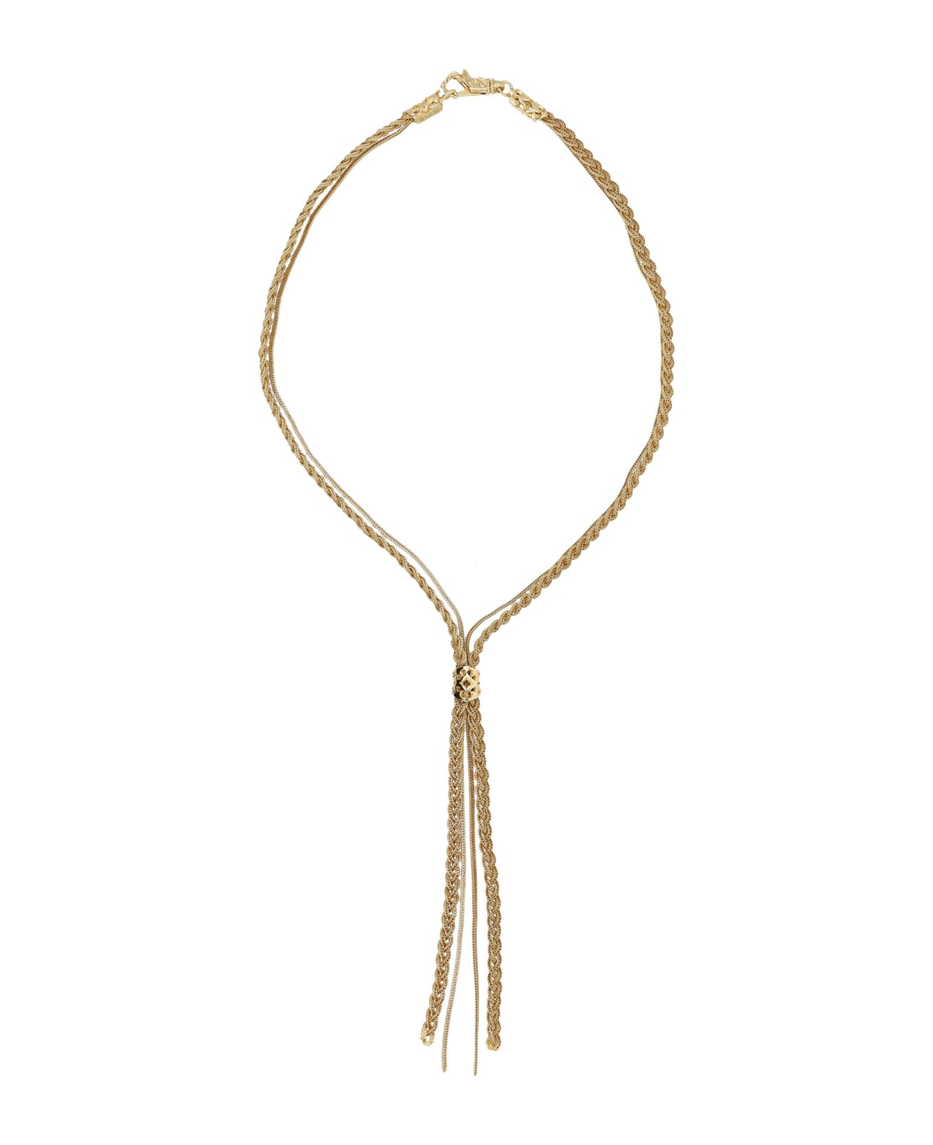Emanuele Bicocchi Y-shape Braided Necklace - GOLD