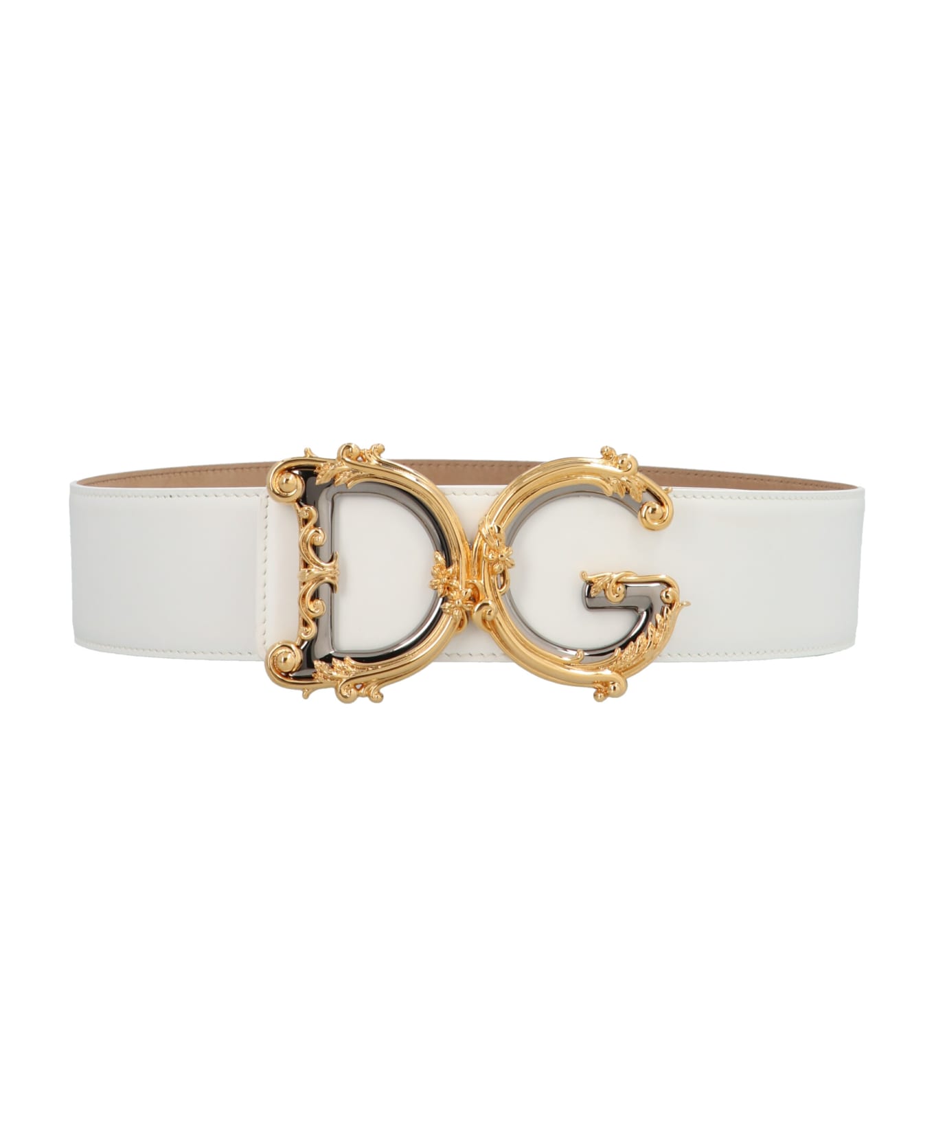 Dolce & Gabbana Dg Barocco Belt - White