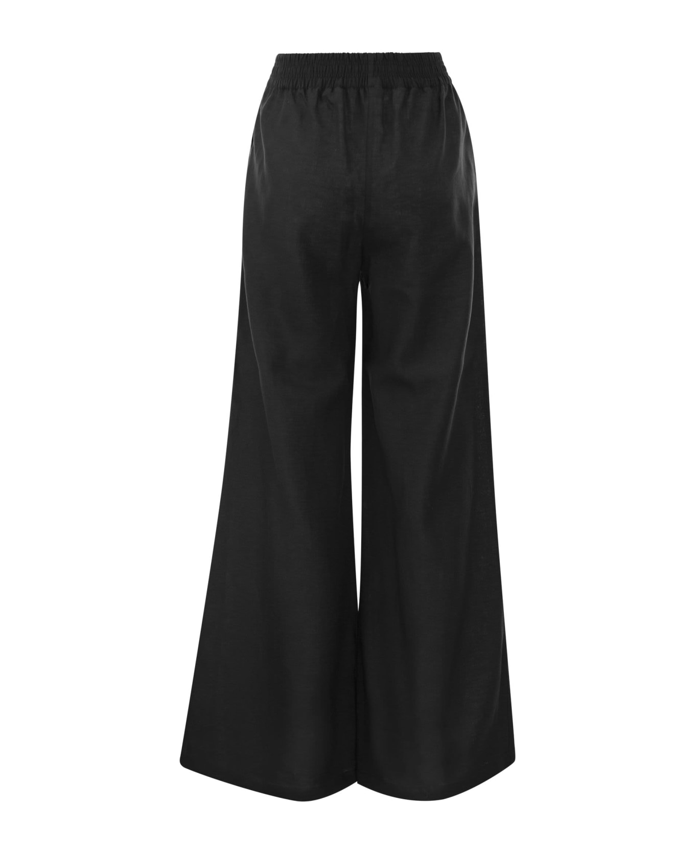 Fabiana Filippi Linen Wide Trousers - Black