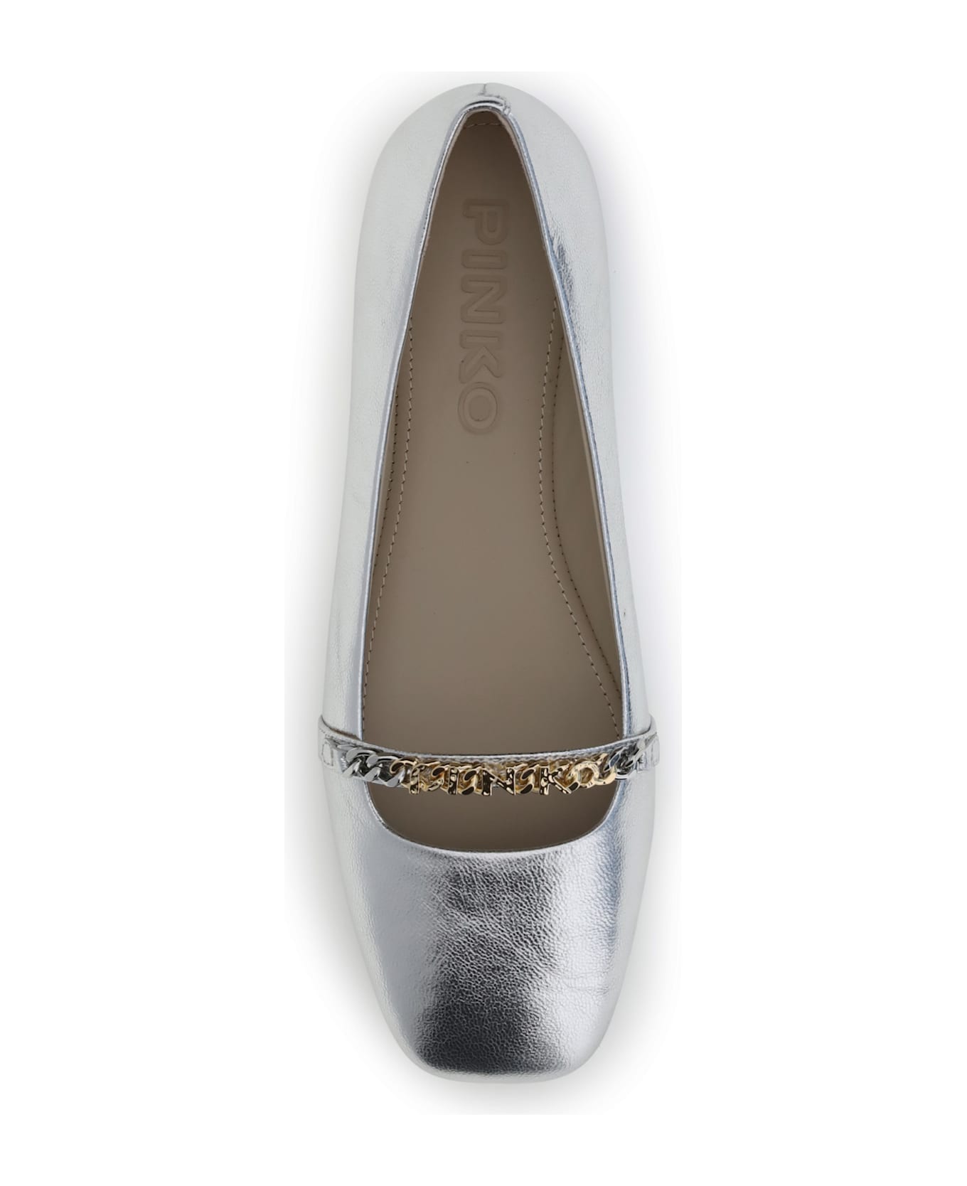Pinko Metallic Ballerinas