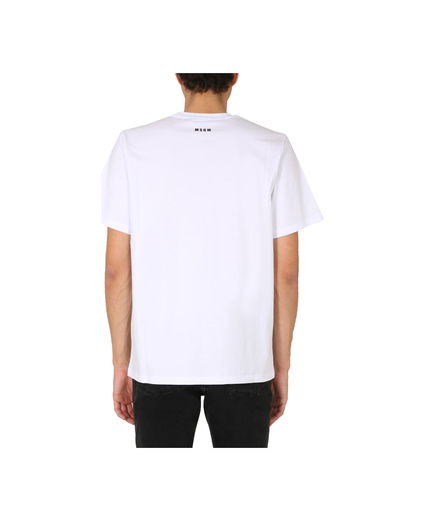 MSGM Crew Neck T-shirt - WHITE シャツ