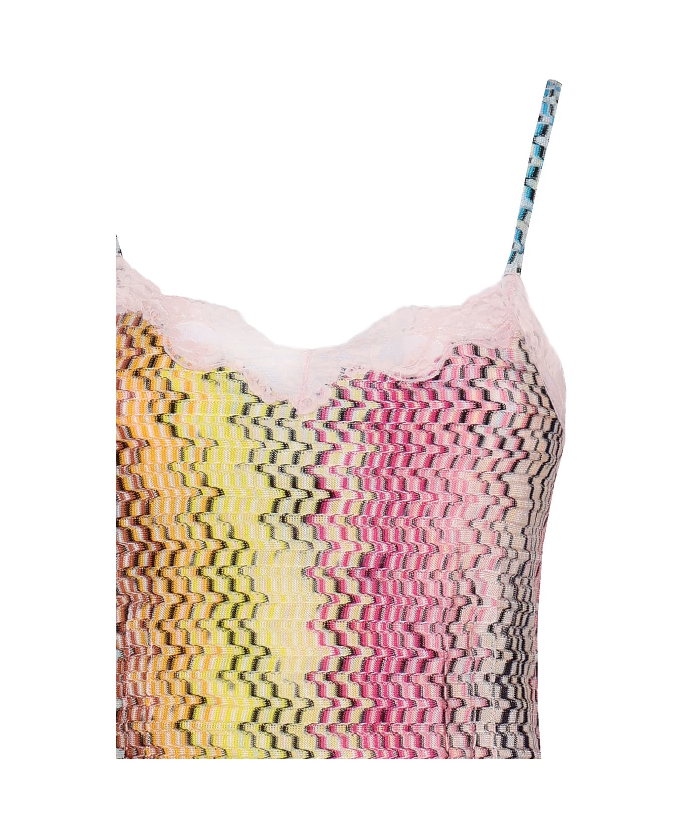 Missoni Top With Thin Straps And Lace Insert - Multicolore