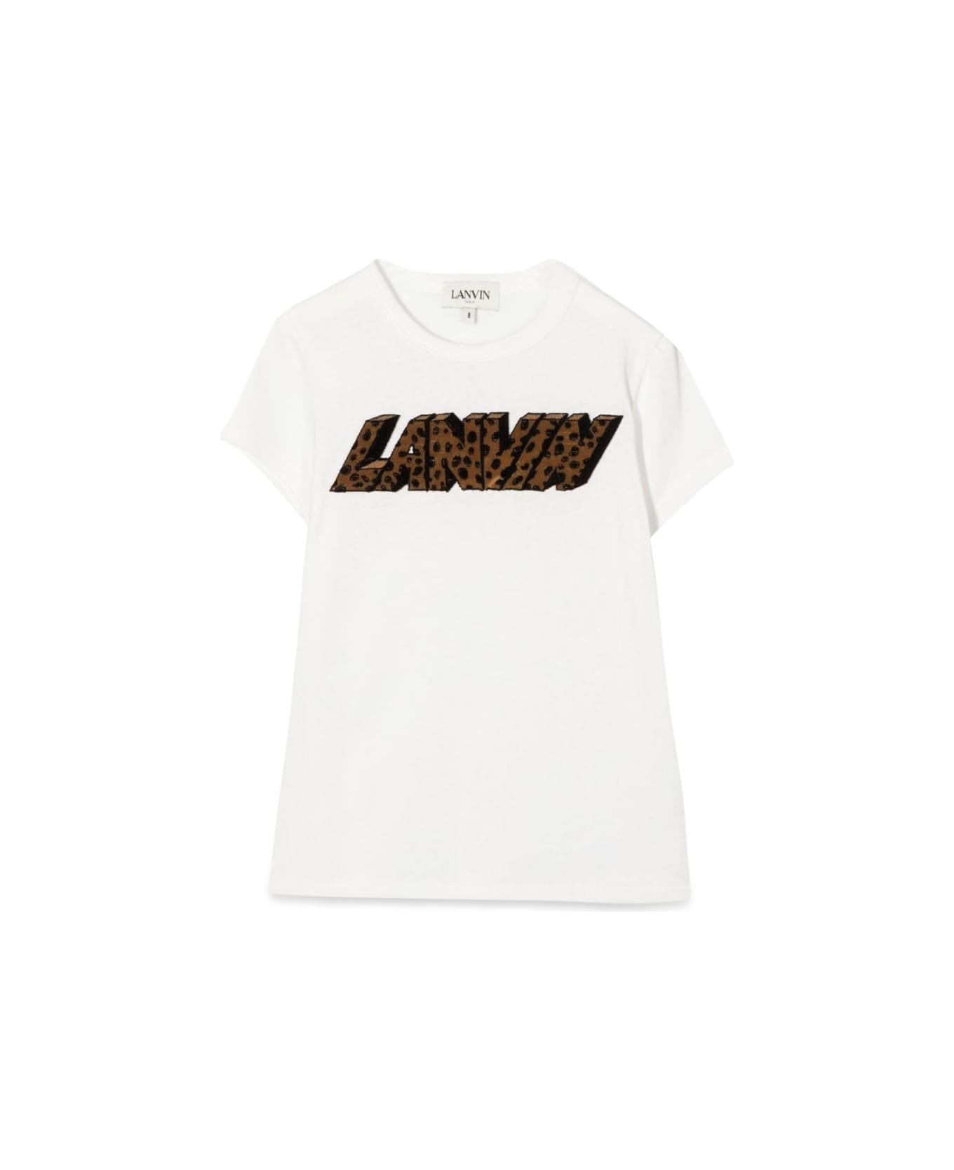Lanvin Short Sleeve Spotted Logo T-shirt - IVORY