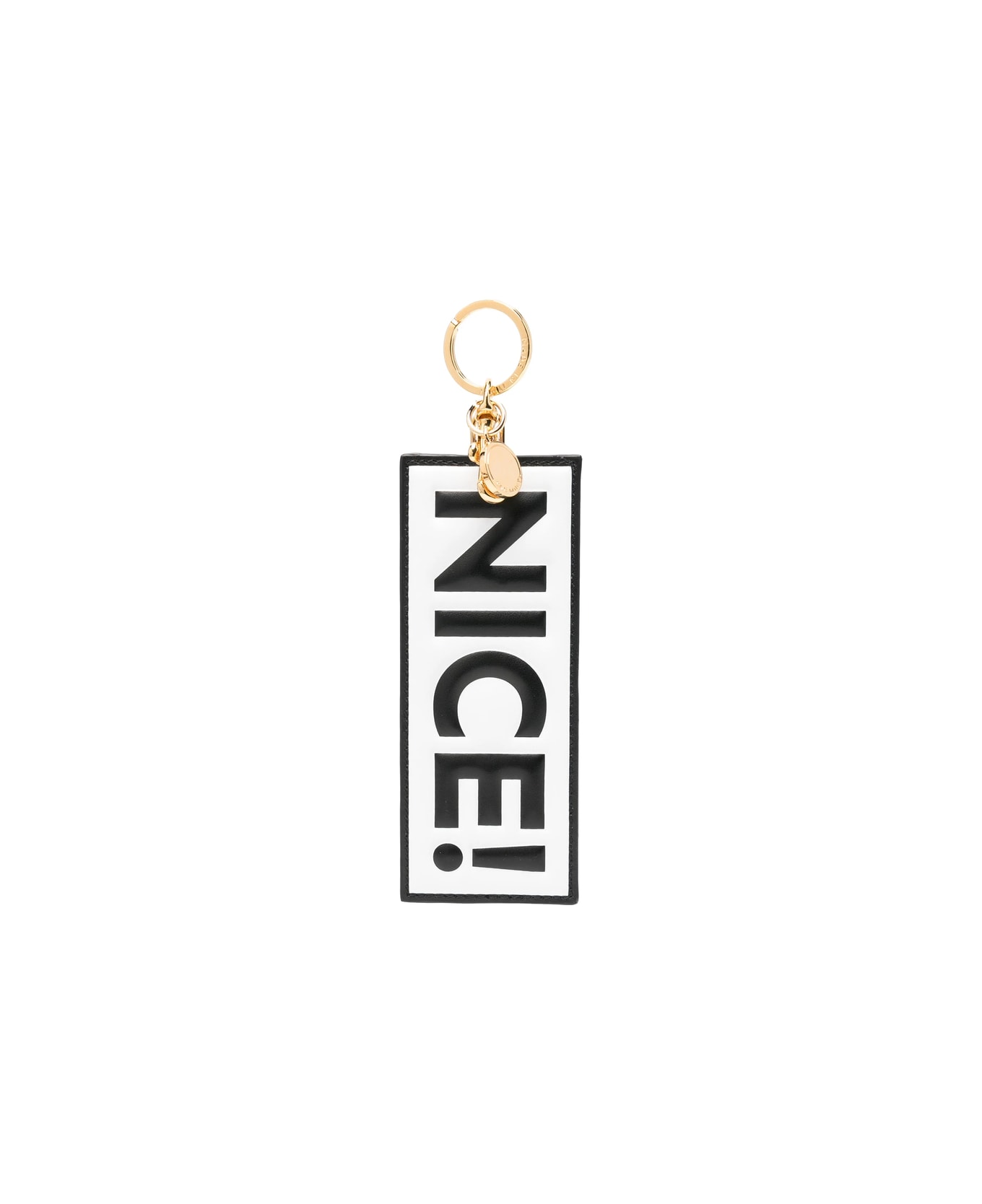 Moschino Keyring - WHITE/BLACK