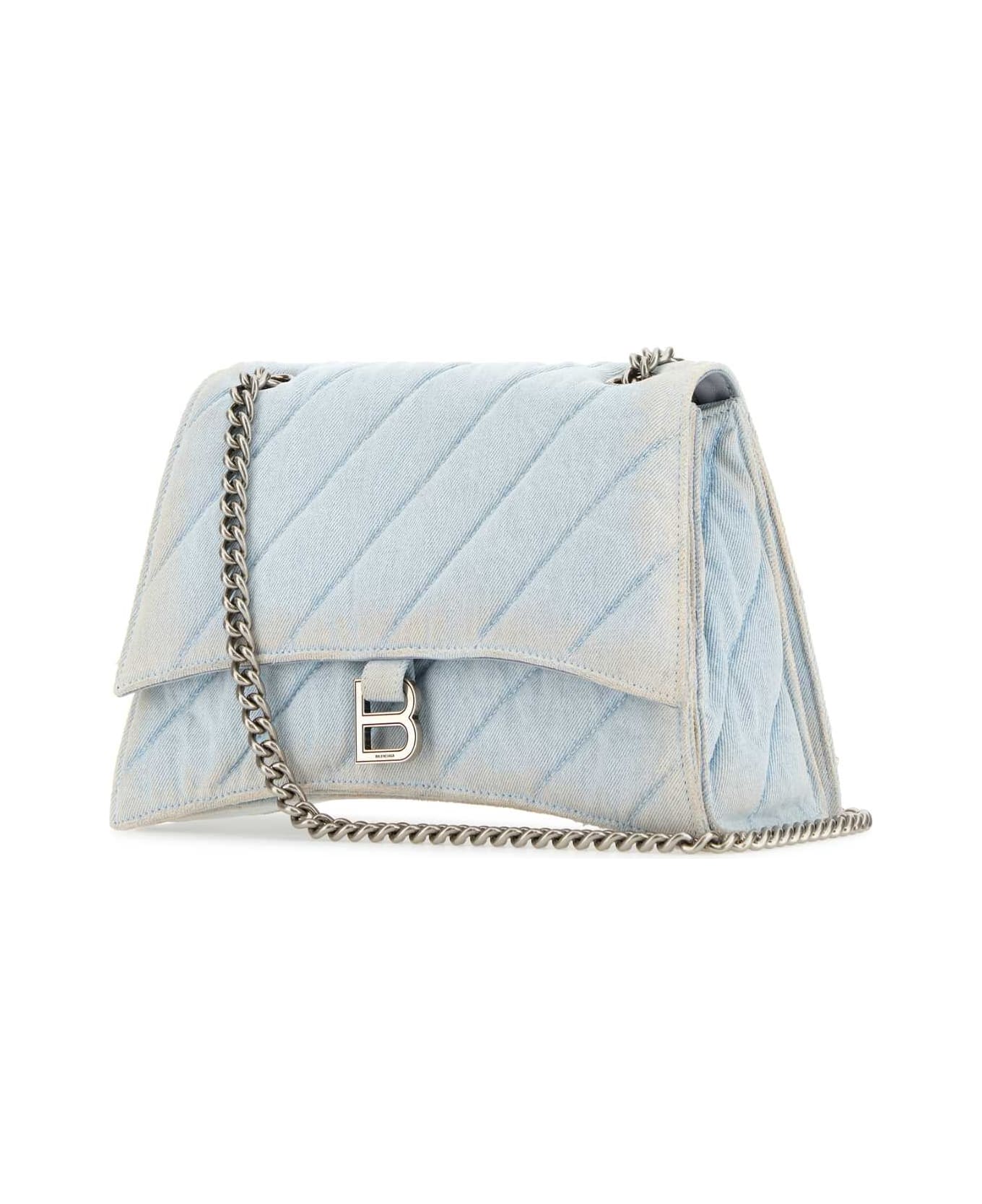 Balenciaga Light-blue Denim Crush M Shoulder Bag - 4651