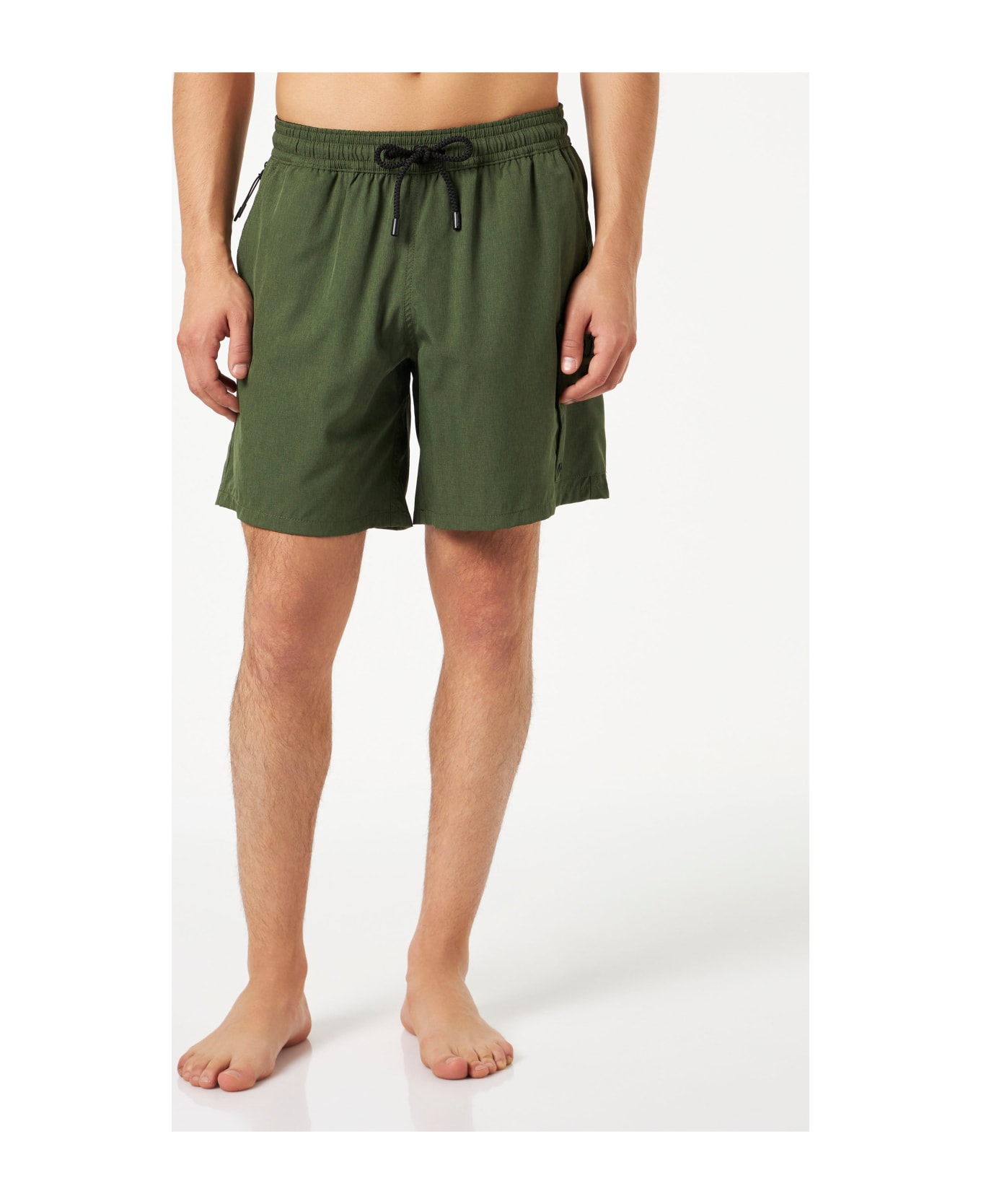 MC2 Saint Barth Man Military Green Comfort And Stretch Swim Shorts - GREEN スイムトランクス