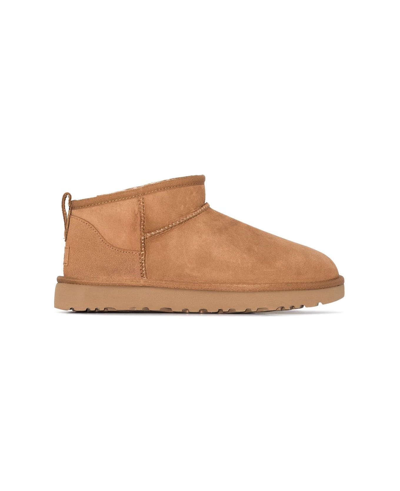UGG Brown 
ultra Mini
 Boots In Suede Woman - Beige