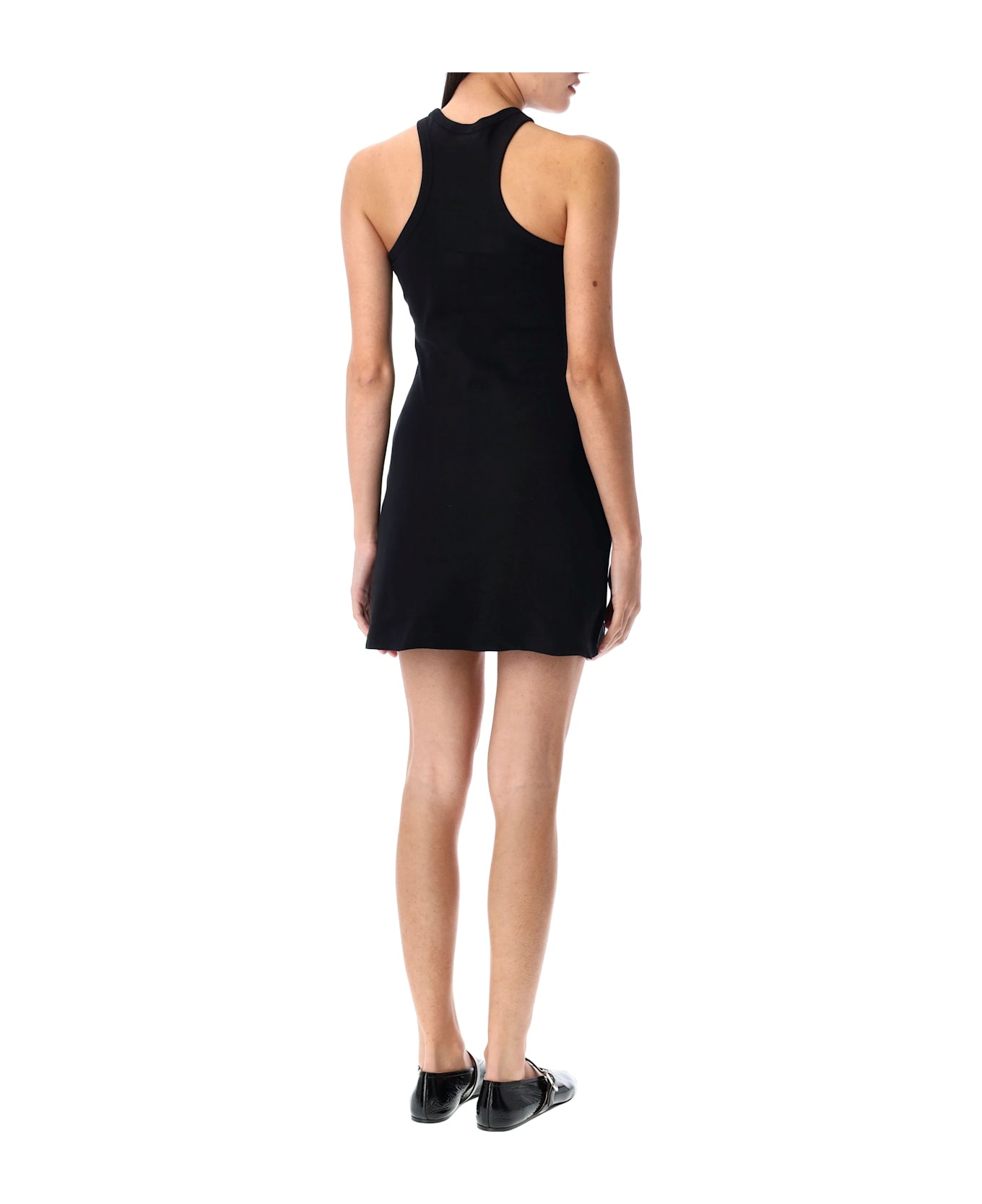Courrèges Contrast Mini Dress - BLACK