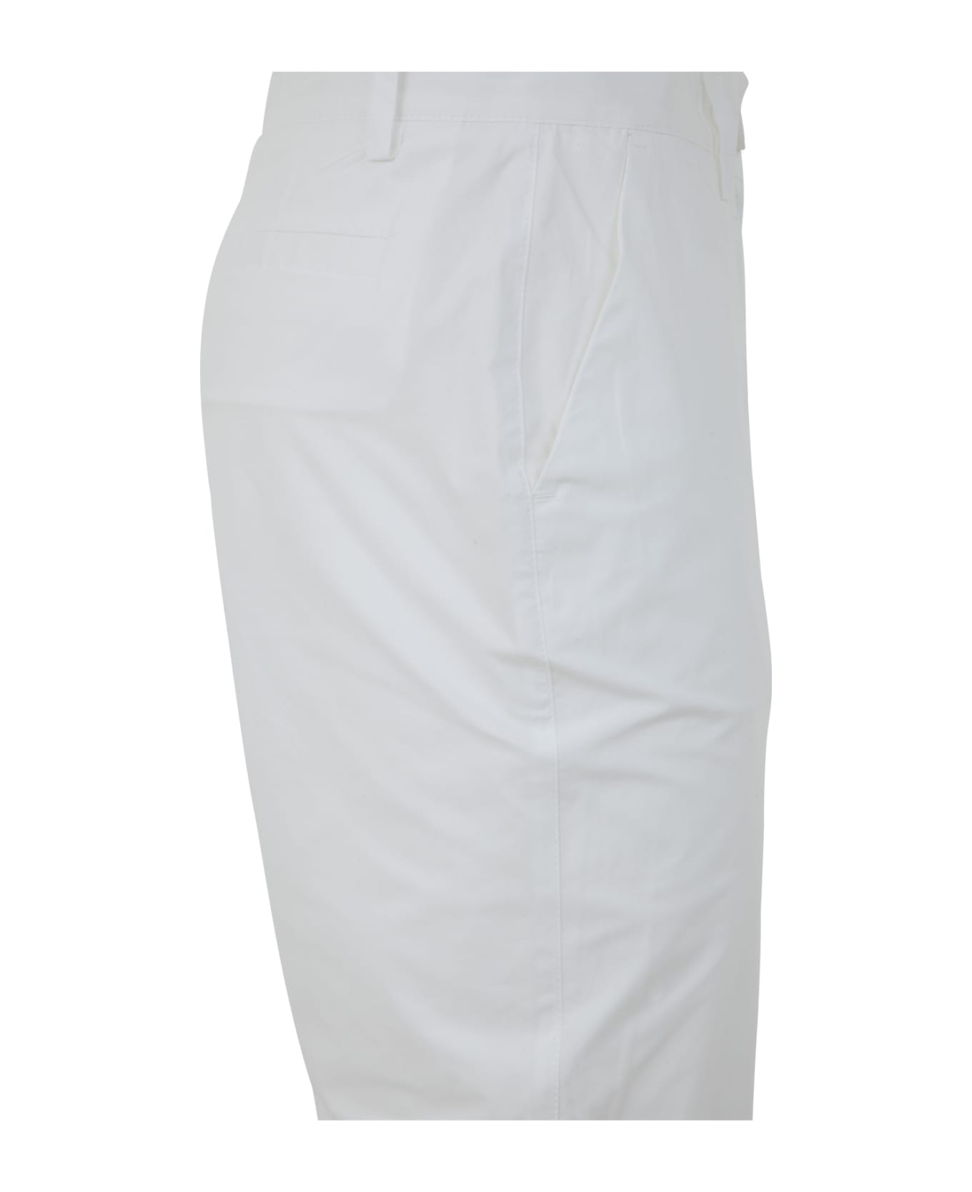 Parosh Plain Cotton Trousers - White