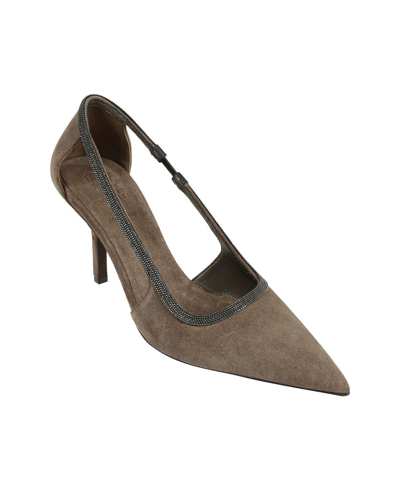 Brunello Cucinelli Embellished Pointed Toe Pumps - TORBA