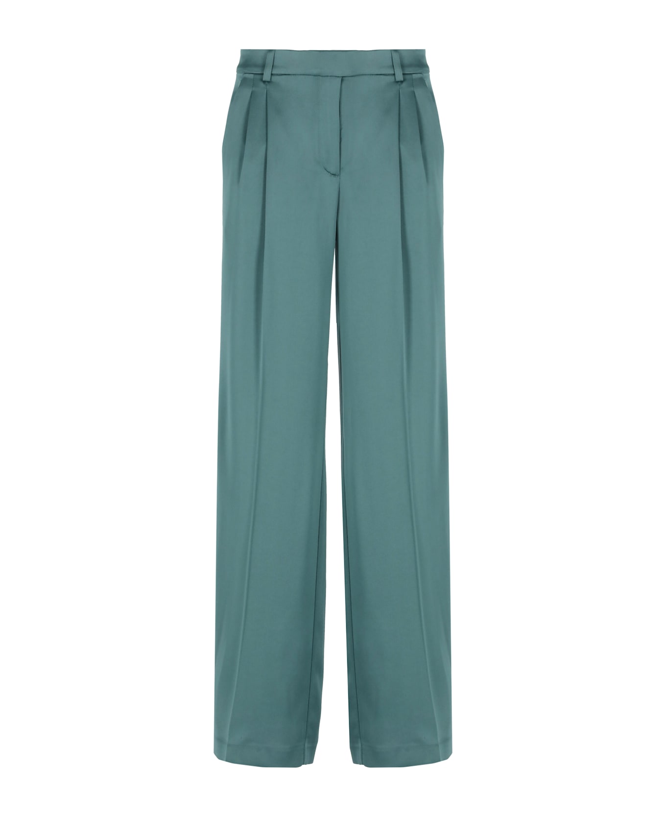 Pinko Satin Fabric Pants - Green