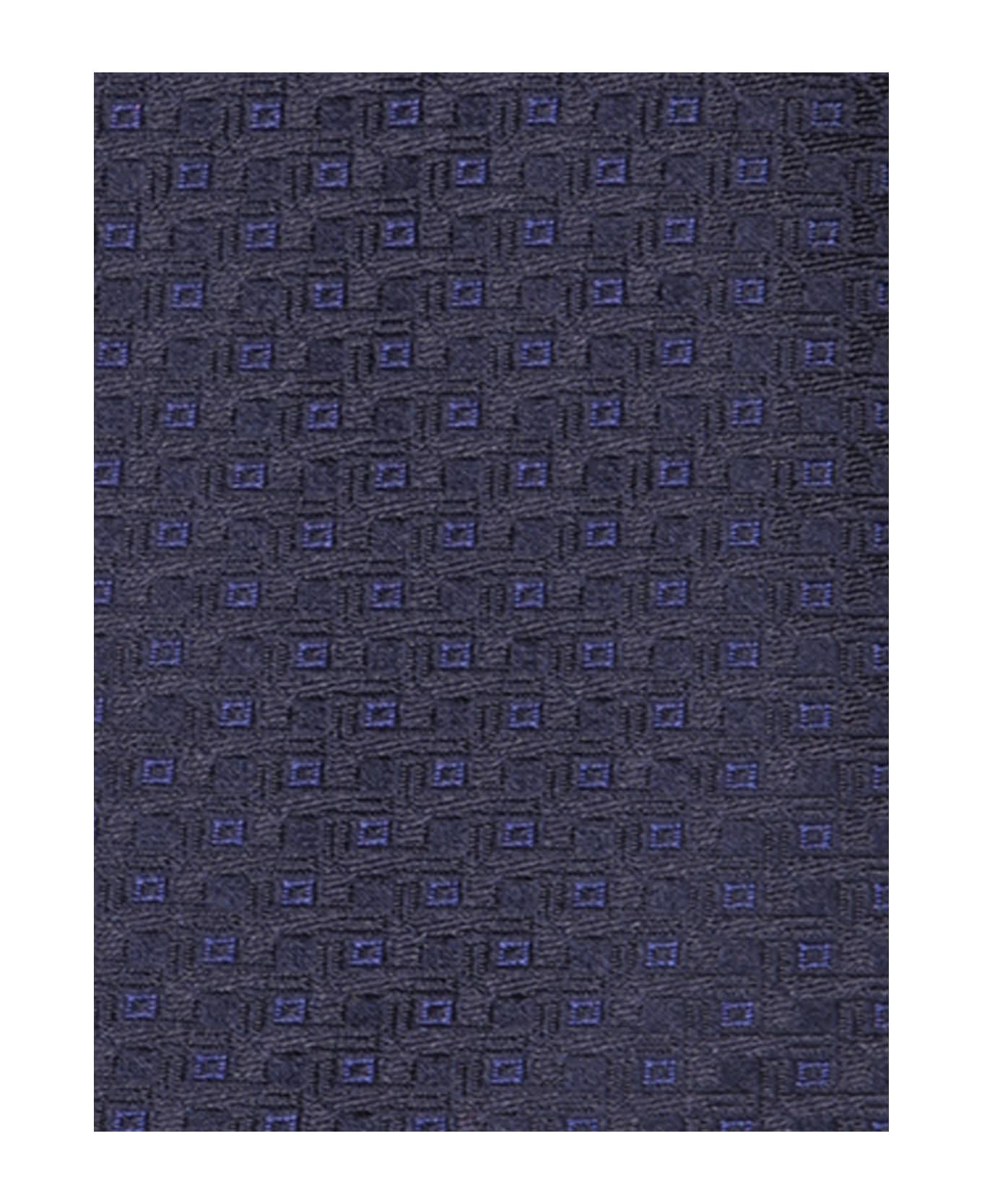 Canali Patterned Dark Blue Tie - Blue