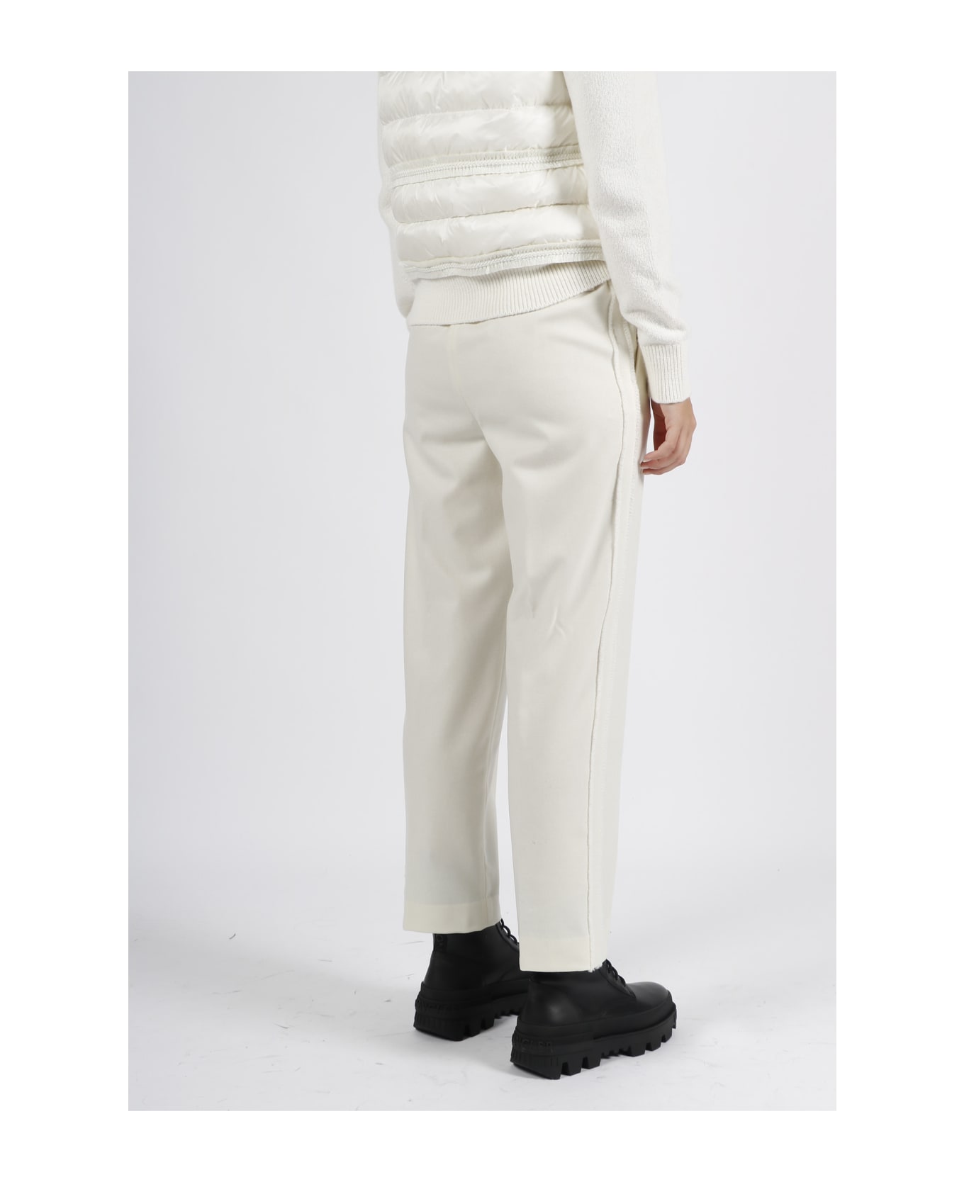 Moncler Wool Track Pants - WHITE