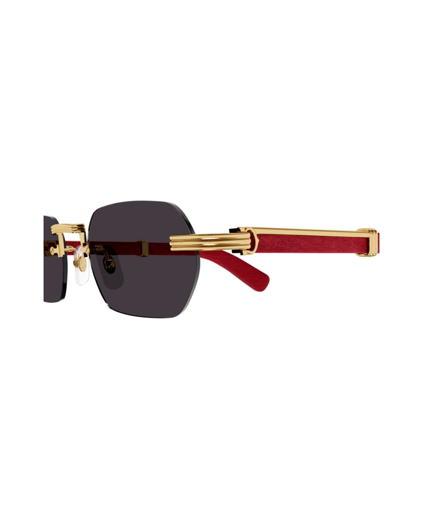 Cartier Eyewear Ct0362s004 Gold Red Grey - 004 gold red grey