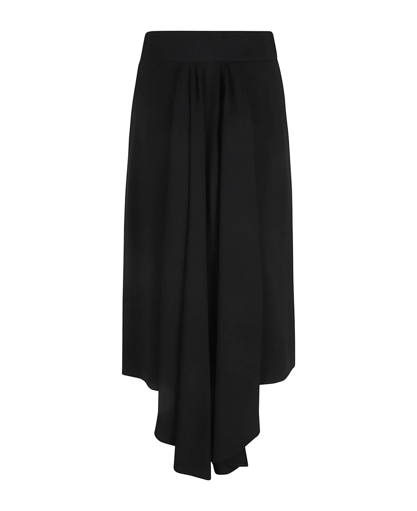 Moschino Asymmetric Plain Skirt - BLACK