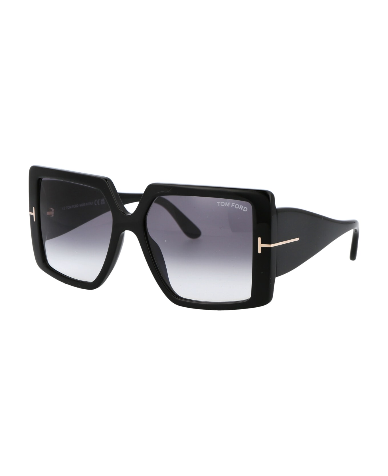 Tom Ford Eyewear Quinn Sunglasses - 01B Nero Lucido / Fumo Grad