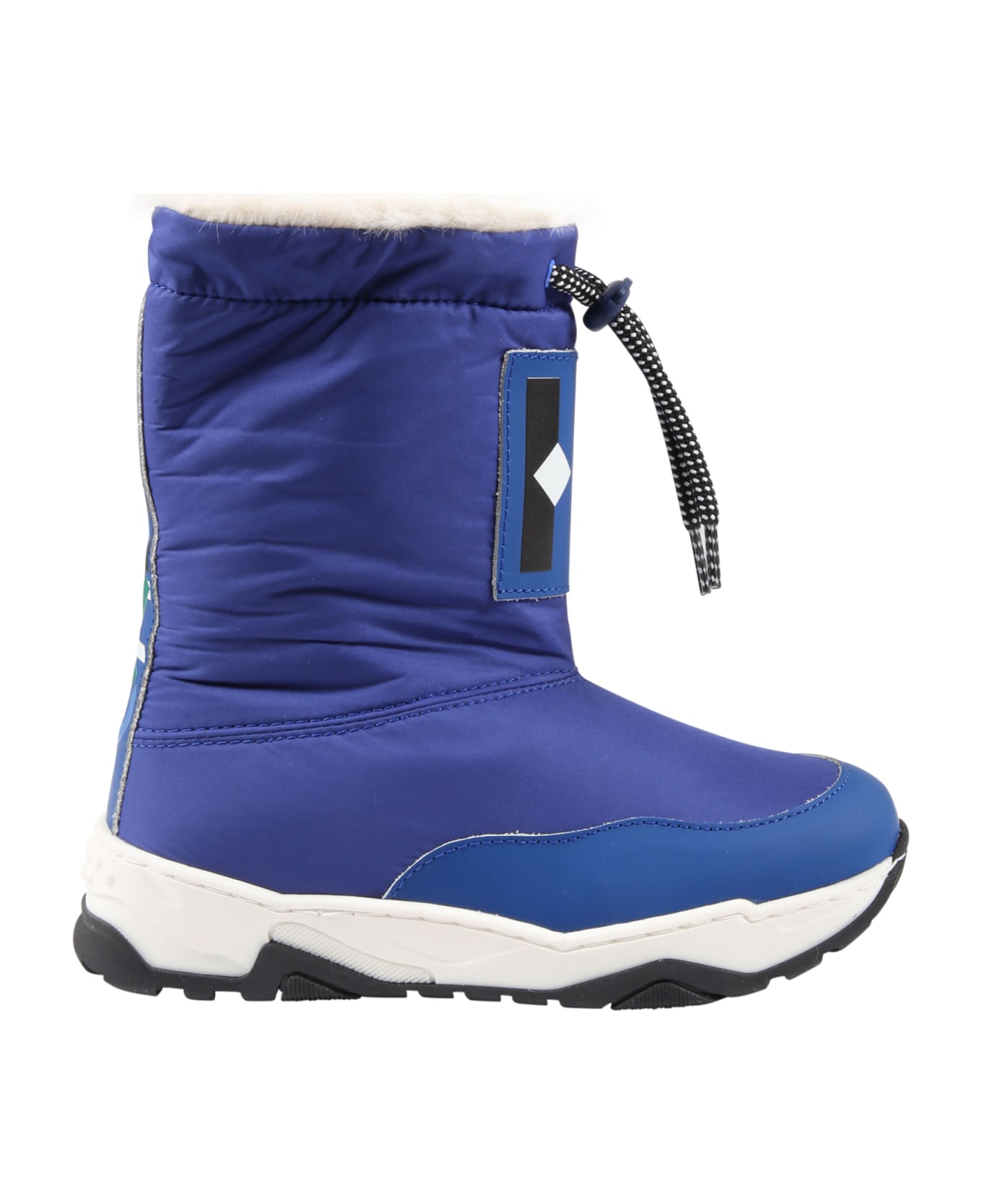 Kenzo Kids Blue Boots For Boy With Logo - Blue