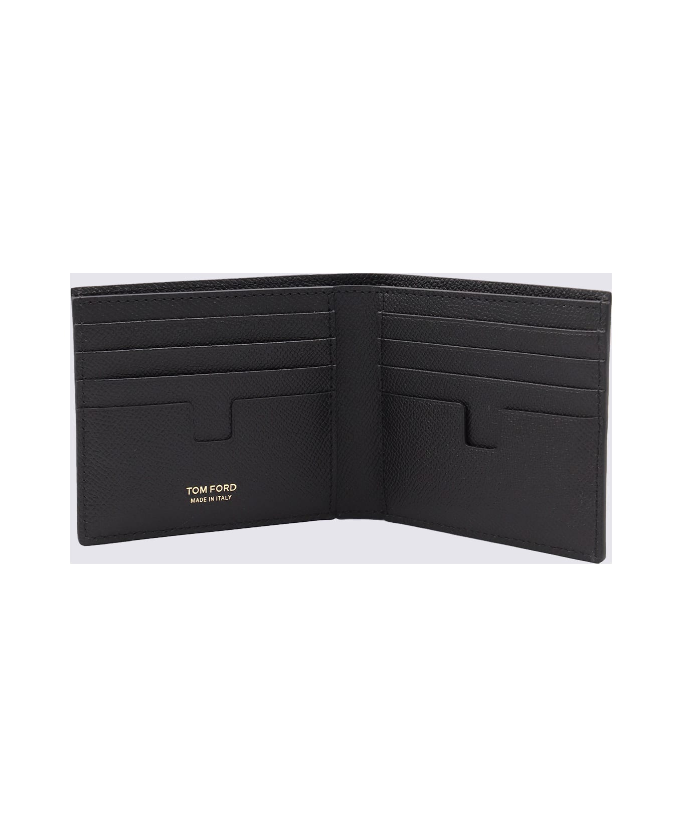Tom Ford Black Leather Wallet - Black