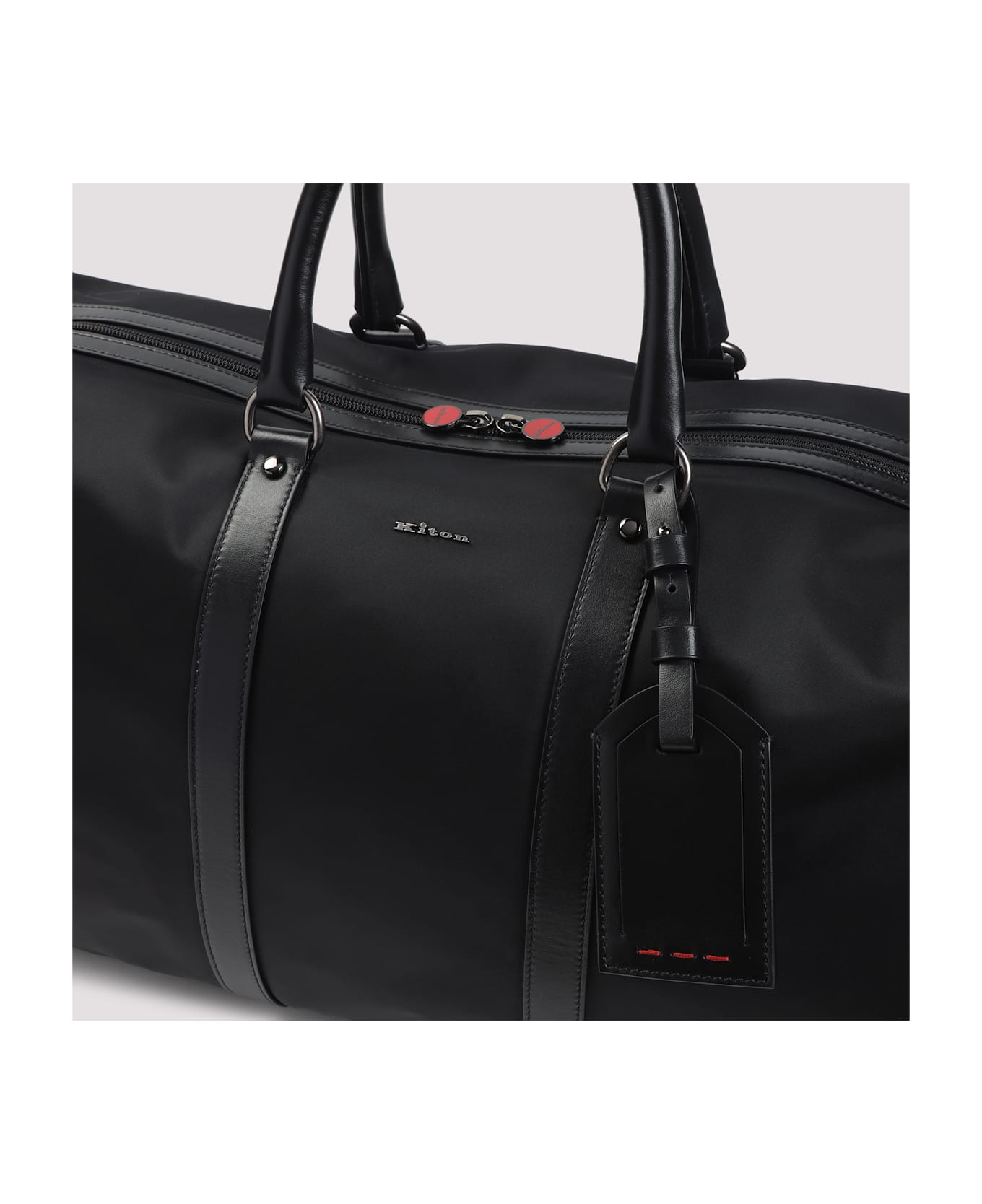 Kiton Polyamide Luggage Bag - Nero